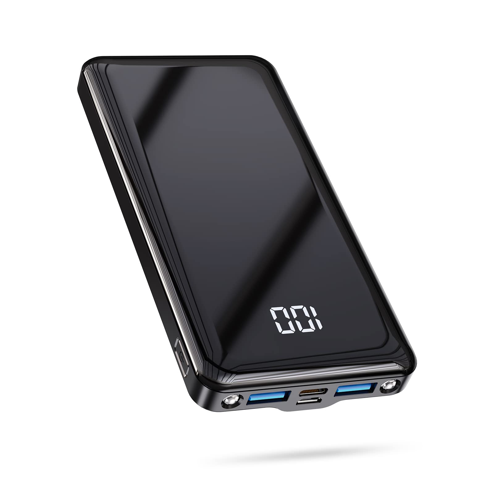 شارژر قابل حمل پاور بانک 12000 میلی آمپر ساعت شارژ سریع، PD 22.5 وات USB C باتری خارجی کوچک پاور بانک، شارژر نازک برای آیفون سامسونگ گلکسی پیکسل کمپینگ