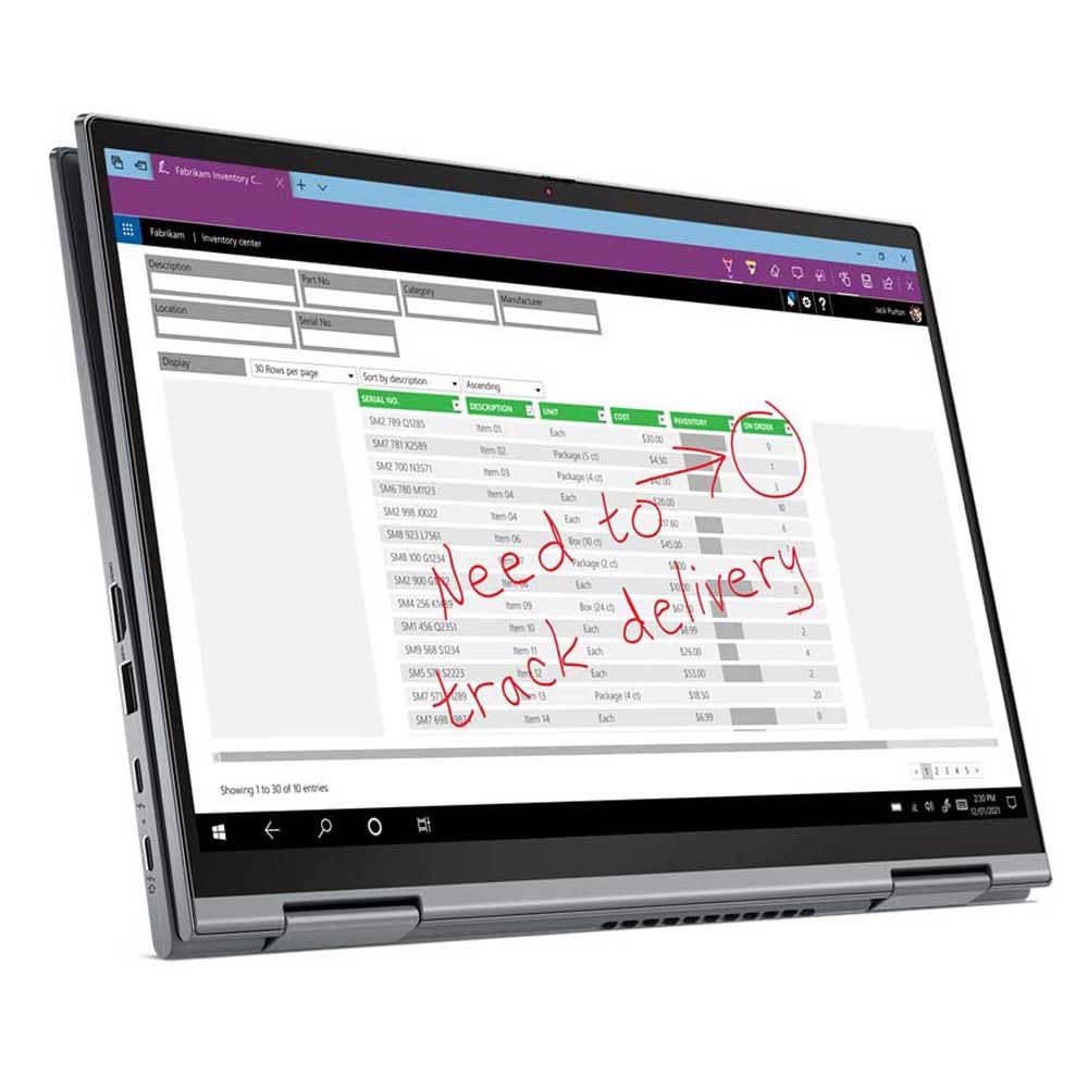 لپ تاپ/تبلت کسب و کار بازسازی شده Lenovo Thinkpad X1 Yoga نسل سوم | پردازنده Intel Core i7 نسل هشتم | 16 گیگابایت رم | 512 گیگابایت حافظه داخلی SSD | صفحه نمایش لمسی 14.1 اینچی 360 درجه | ویندوز ۱۰ پروفشنال | رنگ نقره‌ای | Yoga X1 Gen3 بازسازی شده | i7-8th | 16-512GB