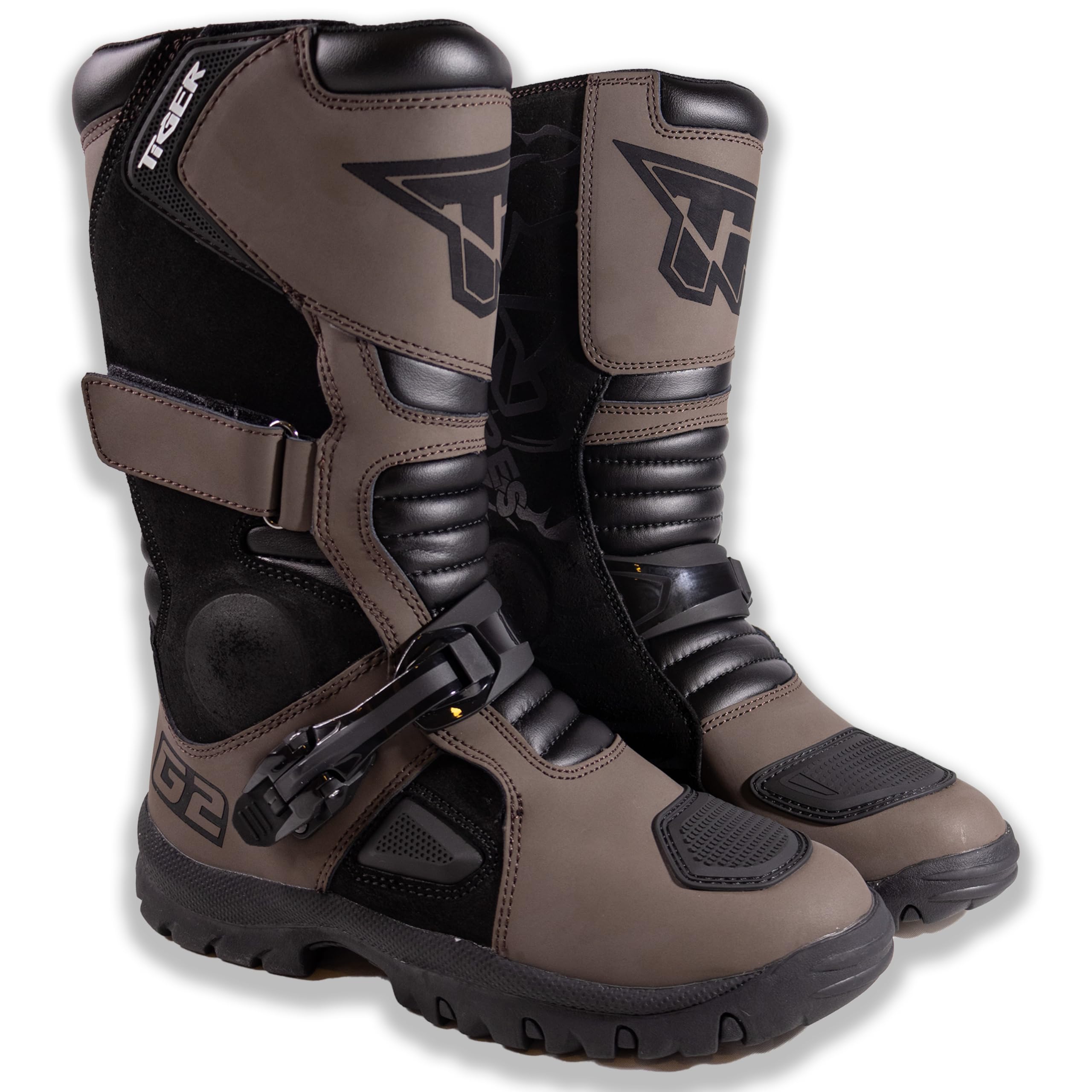 کفش موتوکراس TR Tiger Racing Adventure Off Road کفش ها ی  MX Dirt 44 EU 3X-Wide قهوه ای
