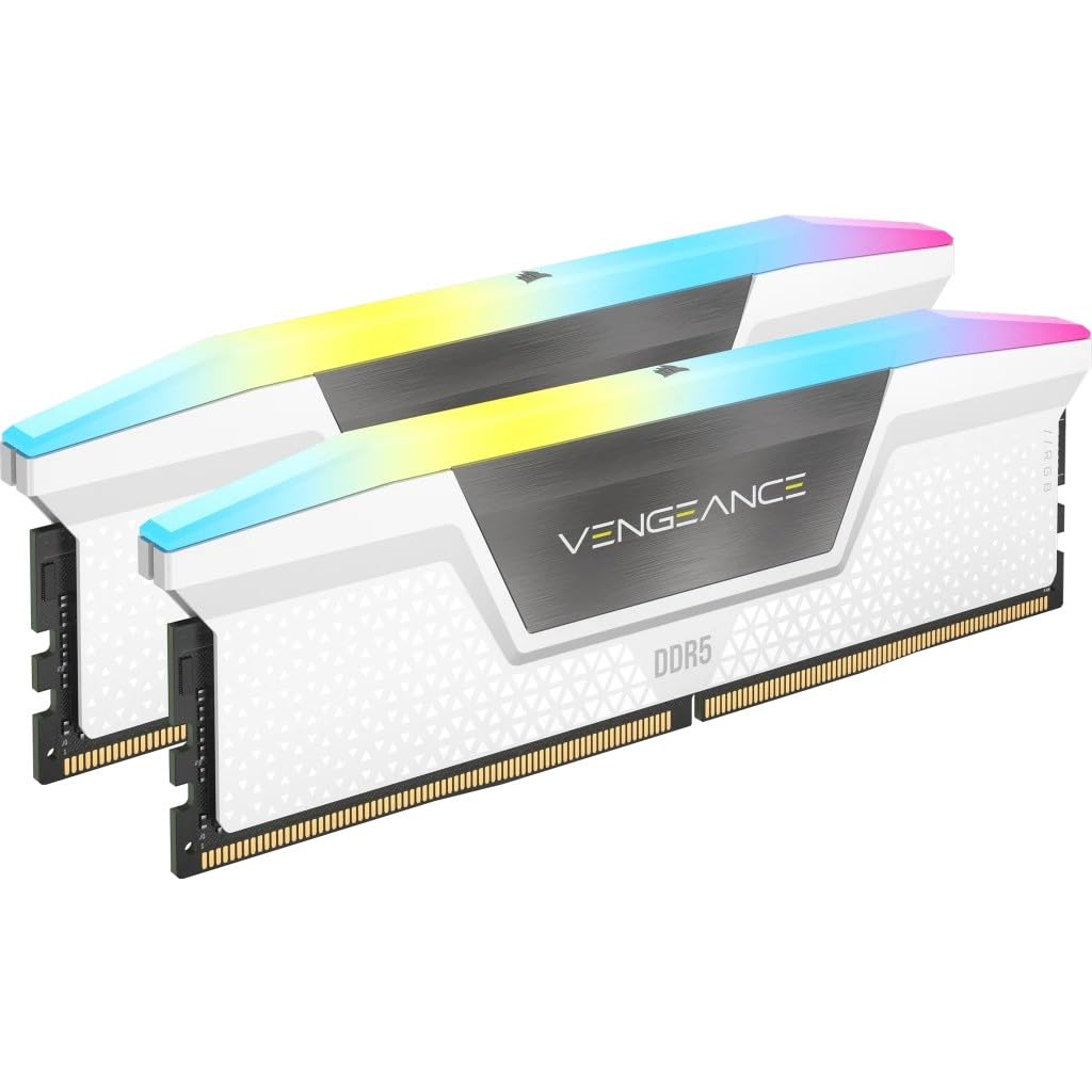 CORSAIR VENGEANCE RGB DDR5 2 64GB (2 x 32GB) DDR5 6400 CL32-40-40-84 1.40V Intel XMP Memory - WHITE 64GB (2x32GB) White

کورسیر ونجنس RGB DDR5 2 64 گیگابایت (2 x 32 گیگابایت) DDR5 6400 CL32-40-40-84 1.40 ولت حافظه Intel XMP - سفید 64 گیگابایت (2x32 گیگابایت) سفید