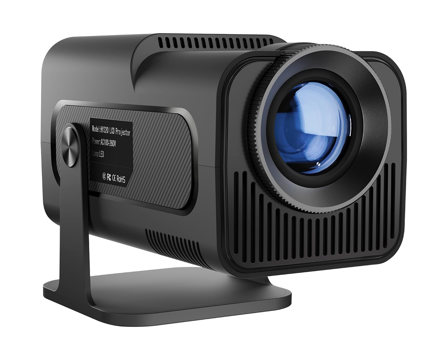 HY320 Mini Portable Auto Keystone Projector ، 4K FHD 1080p Smart Projector پشتیبانی 10000 لومن با WiFi 6 ، BT 5.0 ، چرخش 180 درجه ، پلاگین داخلی Android 11.0 EU