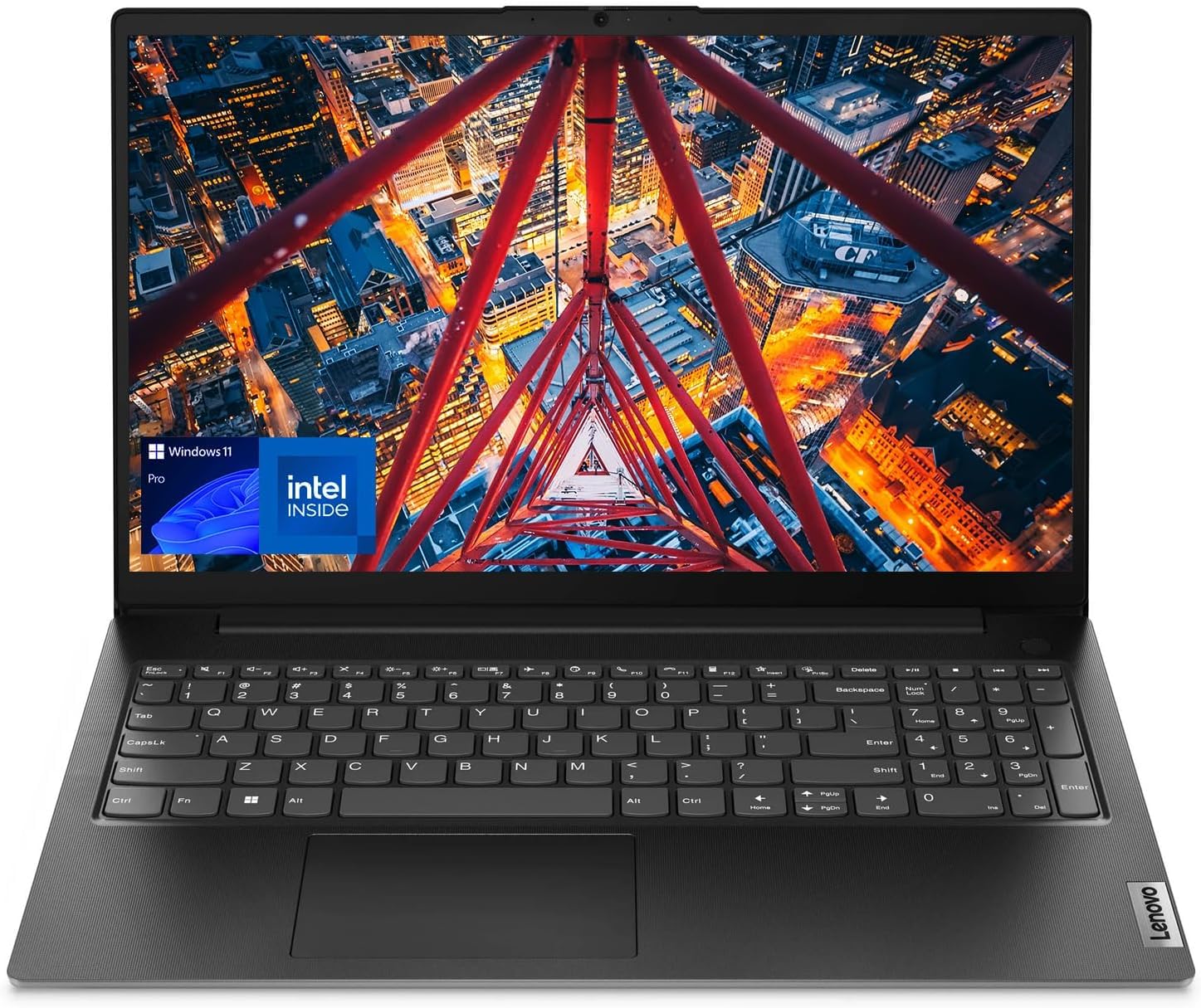 لپ تاپ Lenovo V15 G4 با صفحه نمایش 15.6 اینچی FHD، پردازنده 13th Gen Intel Core i3-1315U 6-Core، حافظه 16GB DDR4، 1TB PCIe SSD، صفحه نمایش با نور کم آبی، پورت اترنت، HDMI، وبکم، وای-فای و بلوتوث، ویندوز 11 Pro.