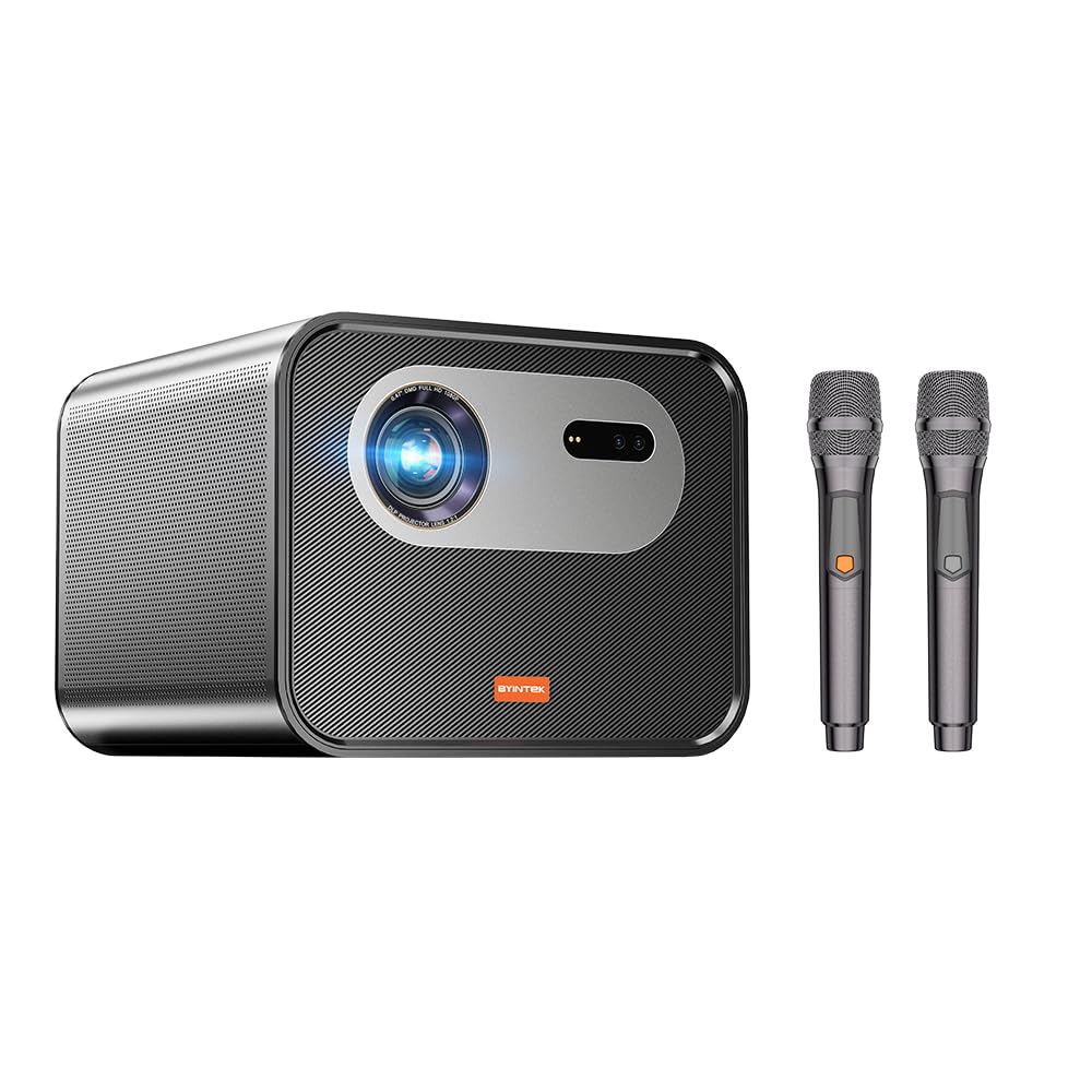 پروژکتور BYINTEK R90 Rock Native Full HD ۱۹۲۰ * ۱۰۸۰p DLP، پروژکتور ۳D با فوکوس خودکار TOF و میکروفون، ۲۲۰۰ ANSI، اندروید ۱۱.۰، پشتیبانی ۴K، برای تئاتر منزل/ KTV/کسب و کار/بازی/پاورپوینت
