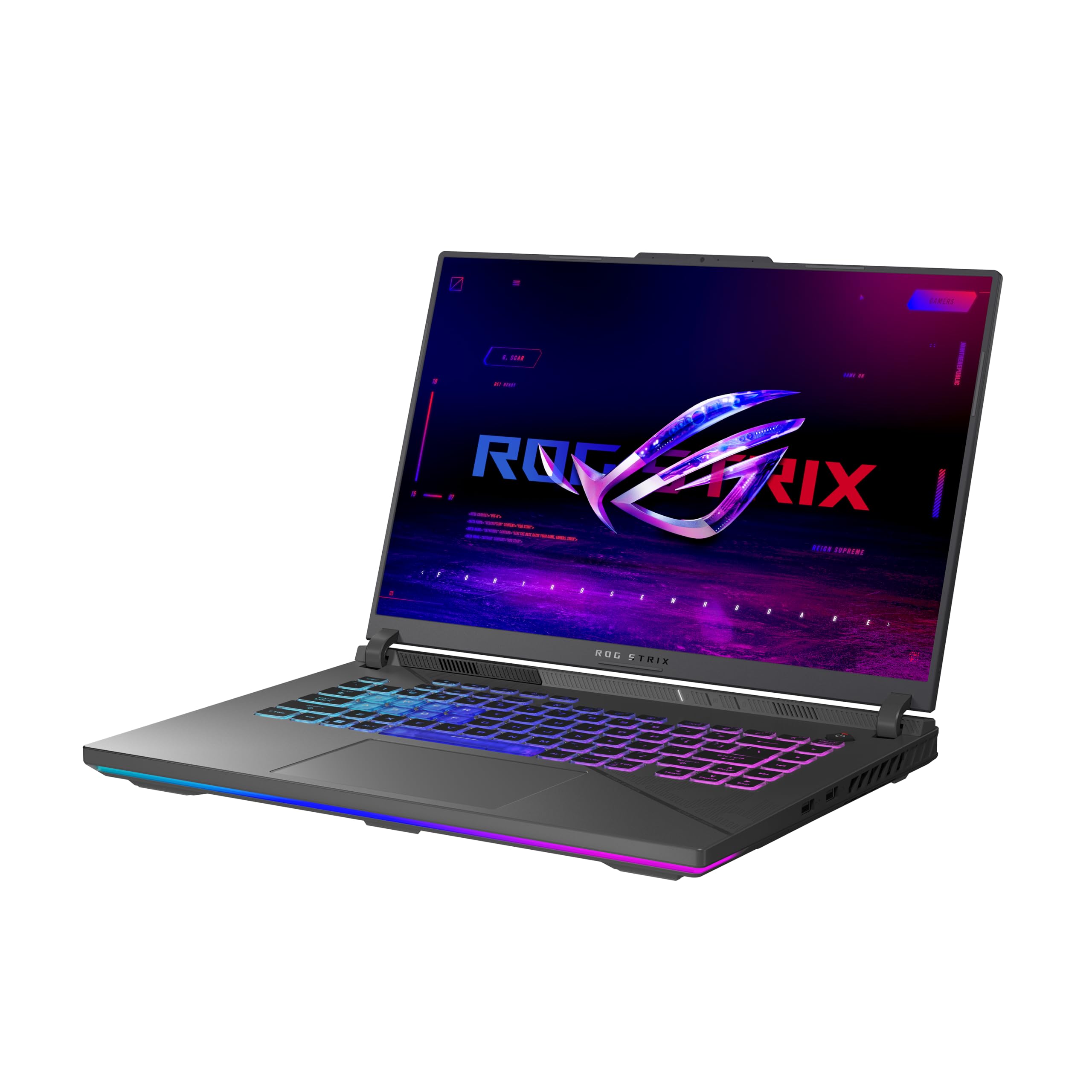 لپ تاپ گیمینگ ASUS ROG Strix G16 (2024)، صفحه نمایش 16 اینچی Nebula با نسبت تصویر 16:10 و رزولوشن QHD 240Hz، GeForce RTX 4060، پردازنده Intel® Core™ i9-14900HX، 16 گیگابایت حافظه DDR5-5600، 1 ترابایت حافظه داخلی SSD PCIe، Wi-Fi 6E، ویندوز 11، مدل G614JVR-ES94