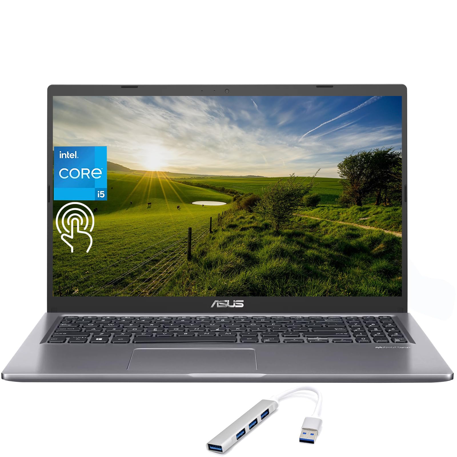 لپتاپ ASUS VivoBook 14 ارتقا‌یافته با صفحه نمایش ۱۴ اینچی FHD، پردازنده اینتل Core i3-1315U، ۸ گیگابایت رم، ۵۱۲ گیگابایت حافظه SSD، ویندوز ۱۱ هوم، گرافیک اینتل UHD، وای-فای، بلوتوث، رنگ آبی آرام