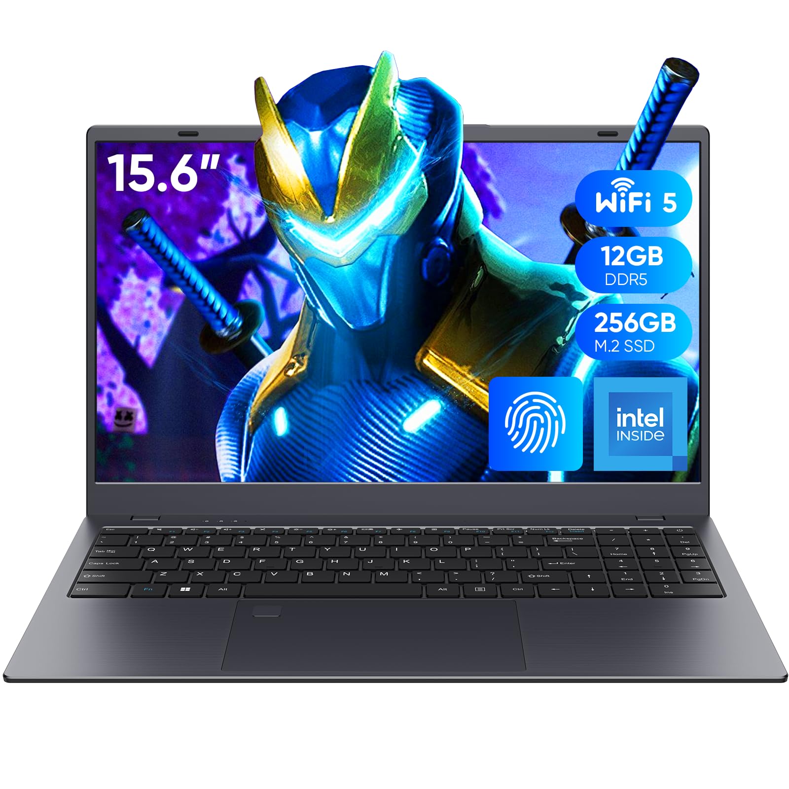 کولبای - لپ تاپ 15.6 اینچی ویندوز 11، حافظه 16 گیگابایتی/حافظه داخلی 1 ترابایت NVMe SSD، نمایشگر IPS 1920x1080، لپ تاپ چهار هسته‌ای اینتل ان100، سازگار با WiFi 6، بلوتوث، RJ45