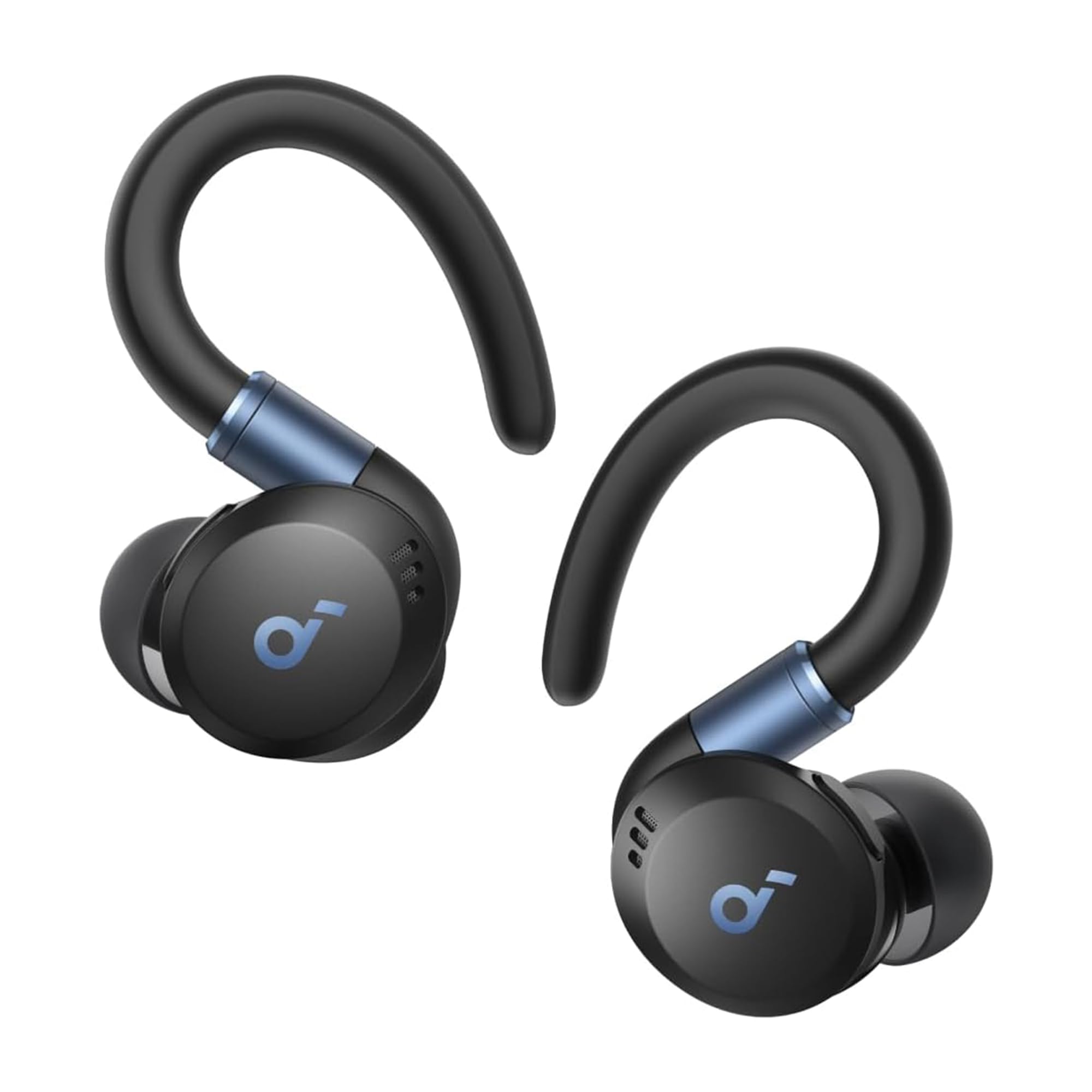 هندزفری ورزشی بی‌سیم Soundcore Sport X20 از Anker، دارای گیره‌های گوش قابل چرخش و تمدید، لغو نویز، بیس قوی، ضدآب IP68، ضد عرق، ضد گرد و غبار، پخش 48 ساعته، هندزفری ورزشی سیاه