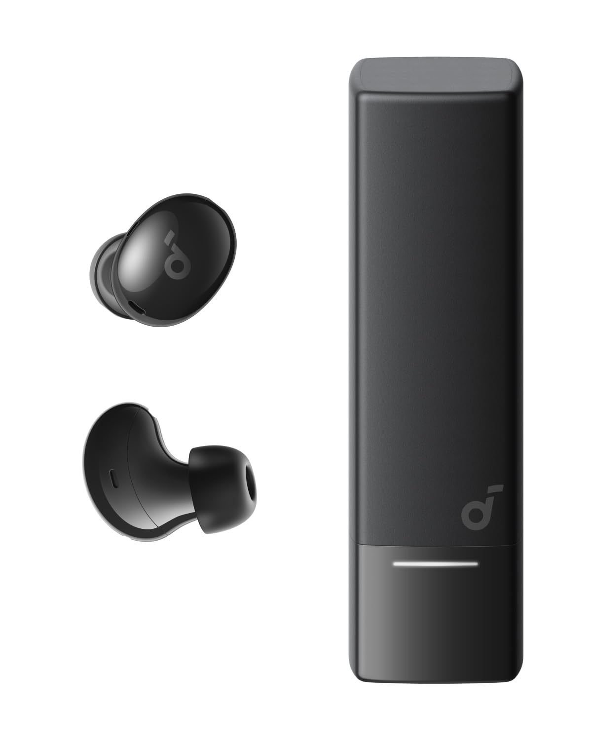 هدفون‌های لغو نویز Soundcore A30i تولید شده توسط Anker، طراحی با شکل لوازم آرایشی Lipstick-Shaped، کوچک و سبک، راحتی بیشتر، لغو نویز هوشمند، صدای شفاف، دارای استاندارد IP54، هدفون‌های بی‌سیم، بلوتوث ۵.۴، رنگ مشکی