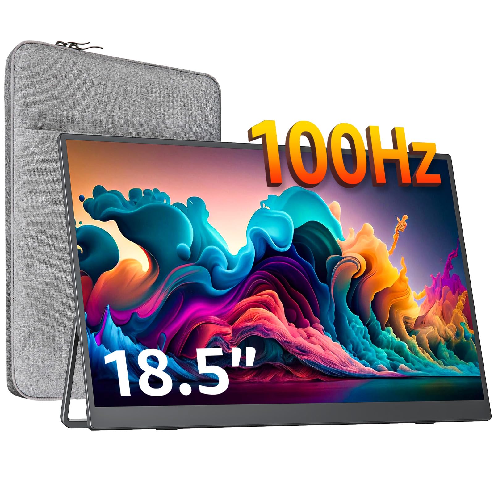 مانیتور قابل حمل کوکوپار 18.5 اینچ 1080P 100Hz 72٪ NTSC USB-C HDMI مانیتور قابل حمل بزرگ برای لپ تاپ MacBook PS4/5 18.5 اینچ-1080P