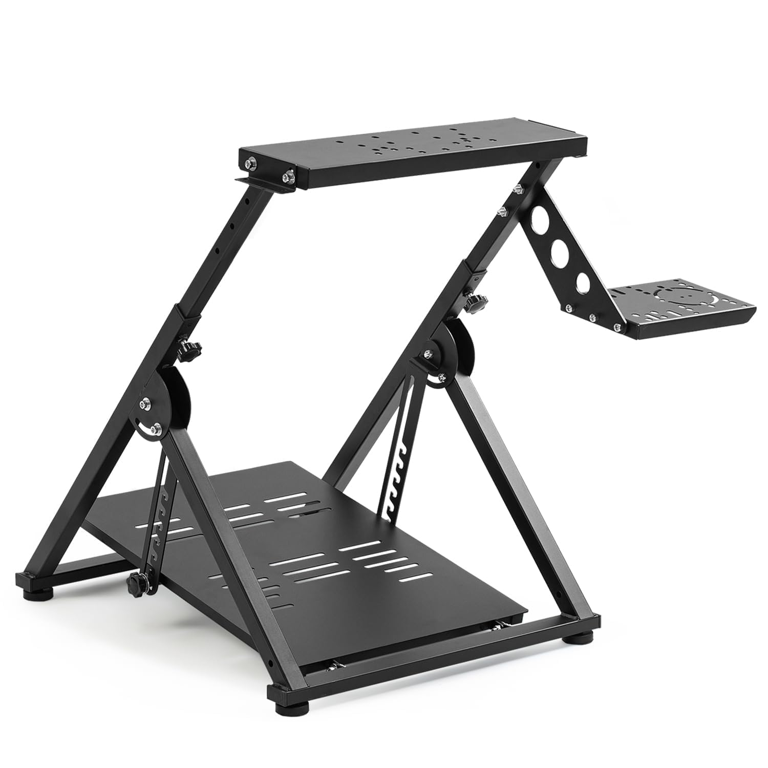 Marada ارتقا دادن استند فرمان چرخ مونت X سازگار با PXN، Thrustmaster، Logitech، کنترل کننده Fanatec قابل تاشو و تنظیم قاب قدرتمند بازی رانندگی، چرخ و شیفتر و پدال و دستکش (Wheel & Shifter & Pedal & Handbrake Not Included)