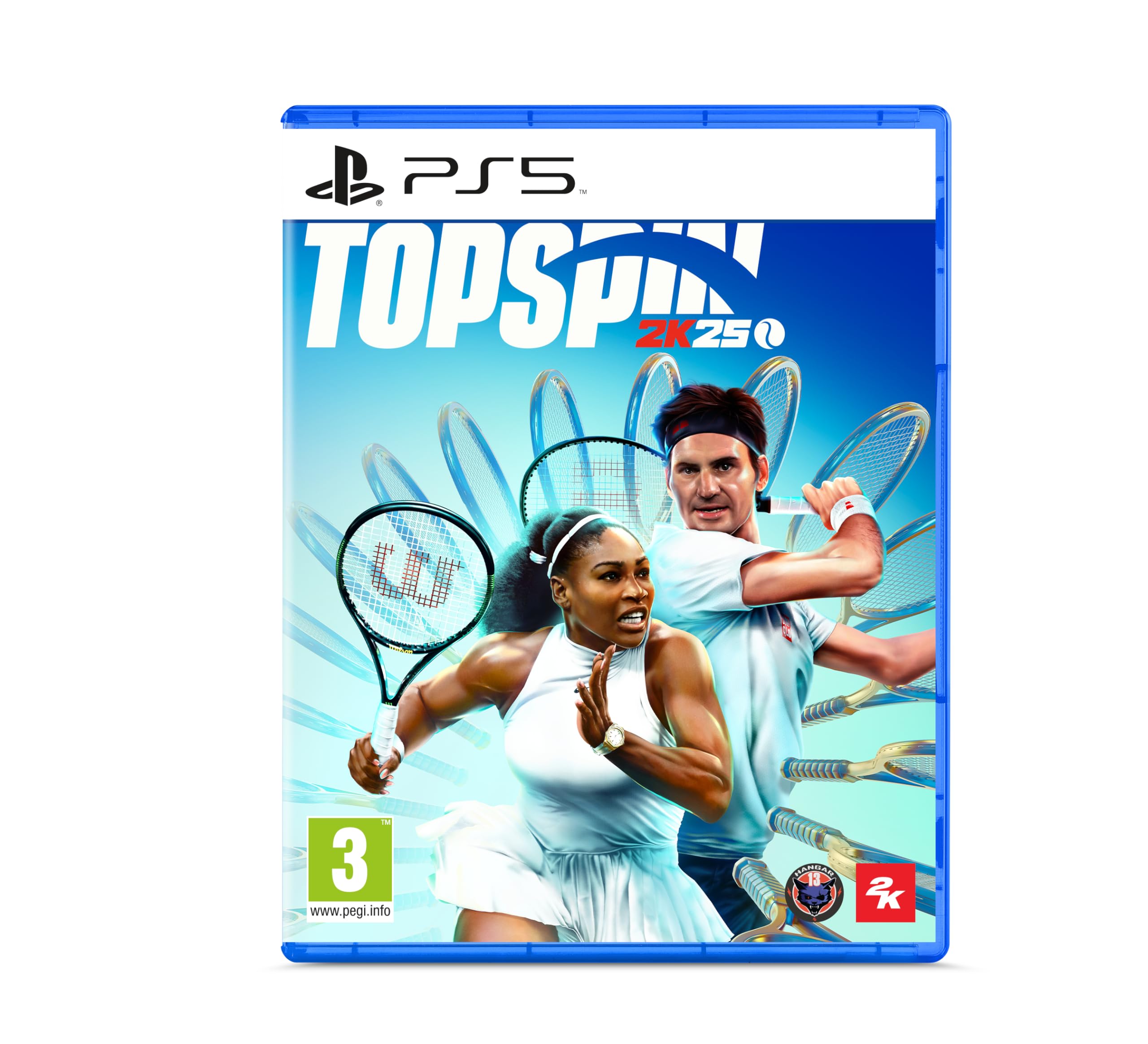 TopSpin 2K25 PS5 + انحصاری امازون سر پهلوی آسمانی آبی دستبند DLC پلی‌استیشن ۵