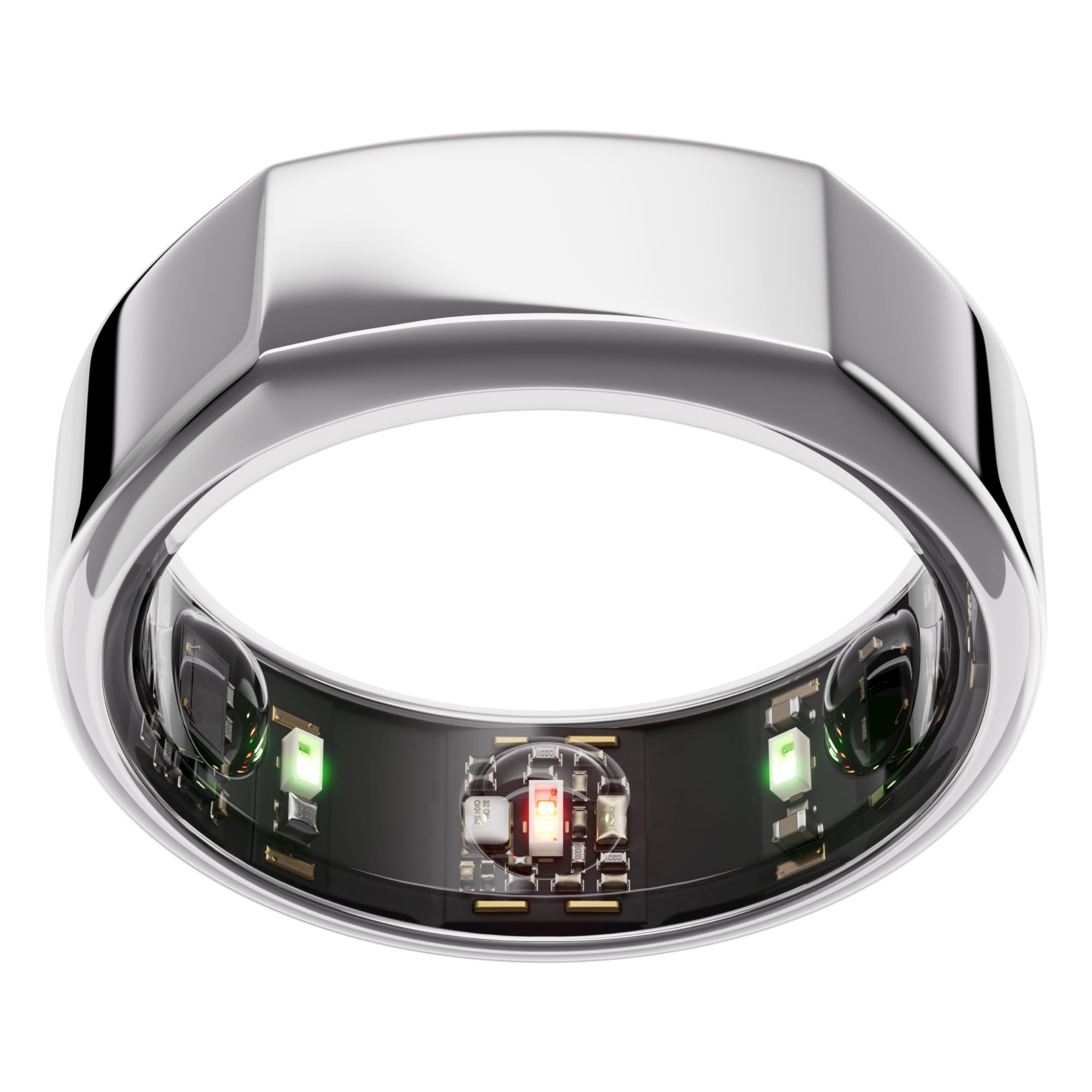 حلقه هوشمند Oura Ring Gen3 Heritage - نقره ای - اندازه 8 - حلقه هوشمند - ابتدا اندازه گیری با کیت سایزینگ Oura Ring Gen3 - رهگیری خواب - نوار قلب - ردیاب فیتنس - عمر باتری 5-7 روز