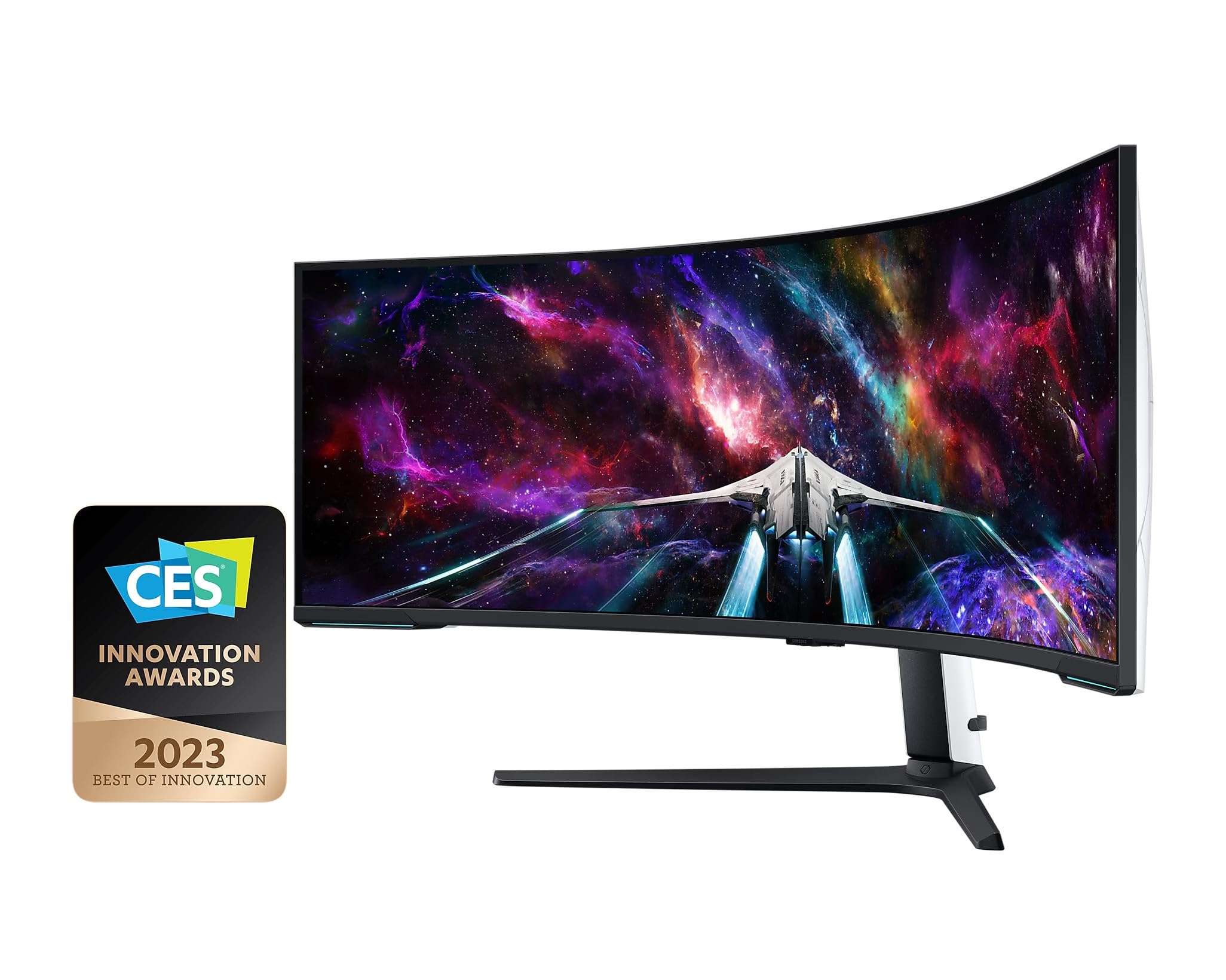مانیتور بازی منحنی Samsung 57 اینچ Odyssey Neo G9 G95NC، نرخ تازه‌سازی 240Hz و زمان پاسخ 1ms (GTG)، منحنی صفحه 1000R، AMD FreeSync، نسخه خاورمیانه (راه‌اندازی جدید) - LS57CG952NMXUE