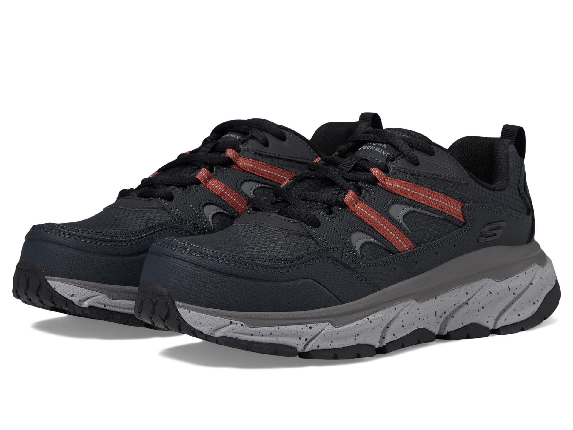 کفش صنعتی مردانه Skechers مدل D'lux Journey با پنجهٔ کامپوزیتی، سایز 43 (EU)، رنگ زغالی/قرمز