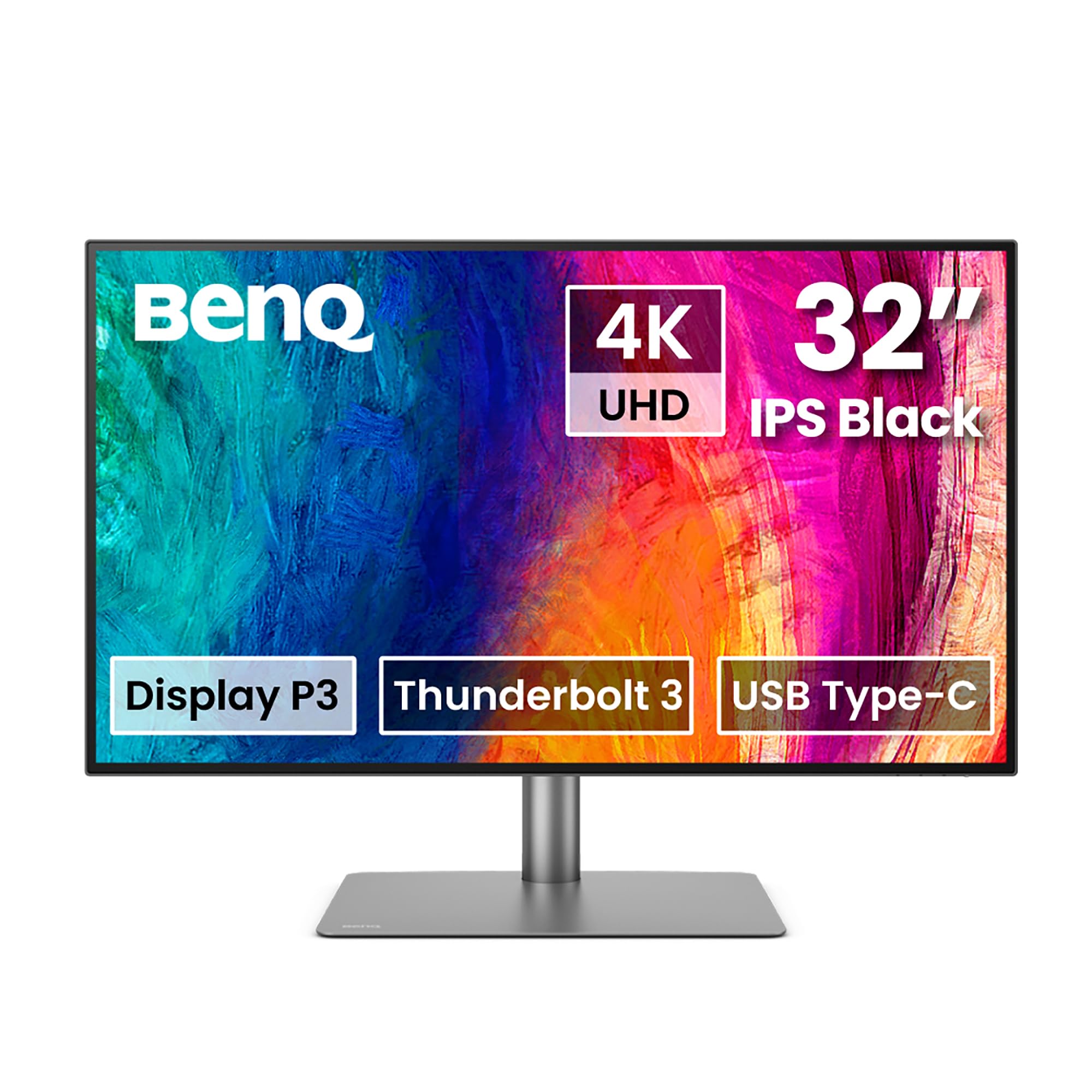 مانیتور BenQ PD3225U 32 اینچی 4K IPS مشکی UHD Thunderbolt برای مک‌بوک، AQCOLOR، 98٪ P3، 100٪ sRGB و Rec.709، DeltaE ≤2، کالیبراسیون کارخانه، USB-C 85W، USB Hub، زنجیره‌ای درخت، کلید KVM 32 "BenQ PD3225U مشکی 4K IPS Mac_USB-C