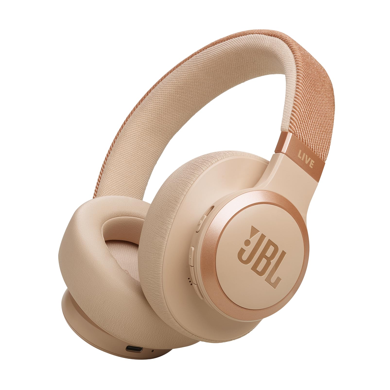 هدفون بی‌سیم Over-Ear JBL LIVE 770NC با لغو صدای هوشمند مورداصلی ، تا ۶۵ ساعت عمر باتری، هدبند بافت شیک و کیف حمل (رسم)