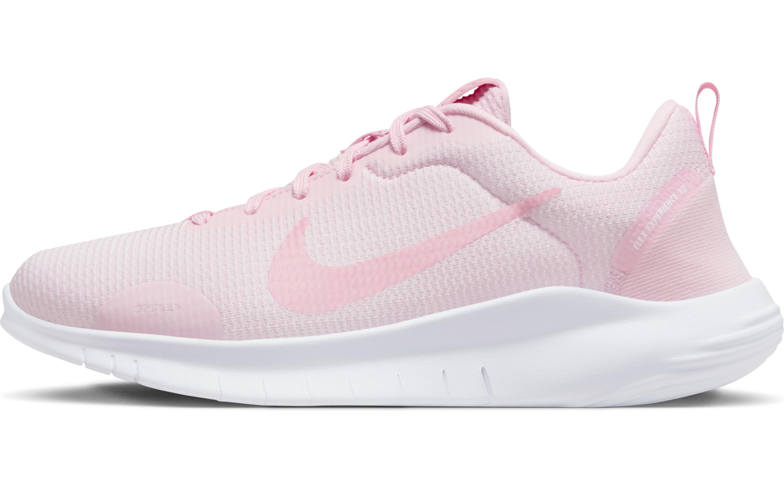 کفش‌های زنانه با بند لیس Nike FLEX EXPERIENCE RN 12 از شماره ۴۰.۵ اروپا صورتی فوم/سفید-گوجه فرنگی رنگ-صورتی نرم متوسط