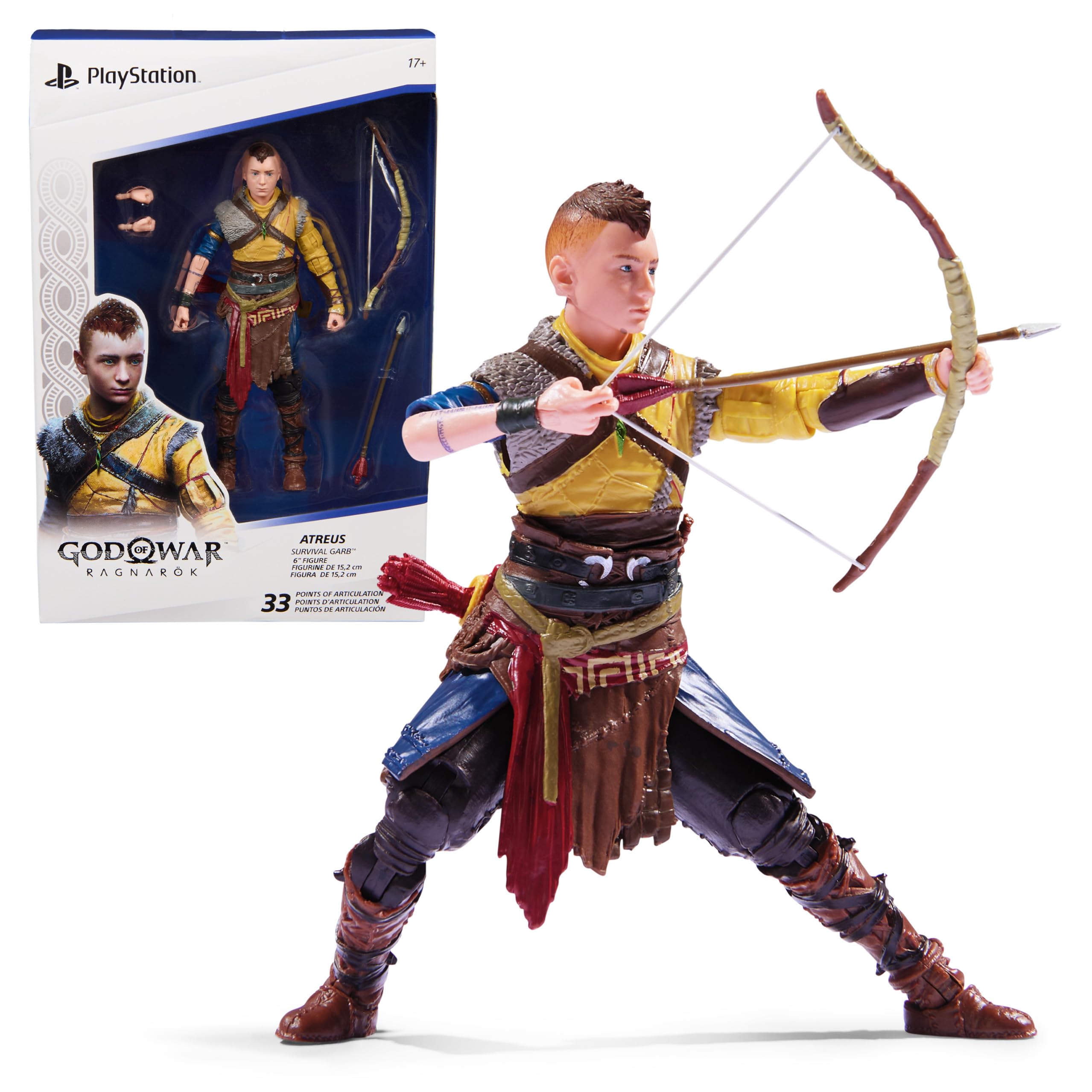 PlayStation خدای جنگ راگناروک، اندازه 6 اینچ عکسروی عطریوس با 4 لوازم جانبی، مجموعه اشکال، برای طرفداران PS5 و مجمع‌سازها به سن ۱۷ سال به بالا، عکسروی 6 اینچ از عطریوس