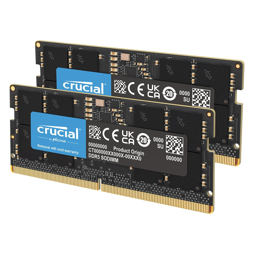 بخشا رم Crucial DRAM 24GB Kit (2x12GB) DDR5 5600MT/s (یا 5200MT/s یا 4800MT/s) حافظه لپتاپ CT2K12G56C46S5 5600 MHz 24GB (2x12GB)