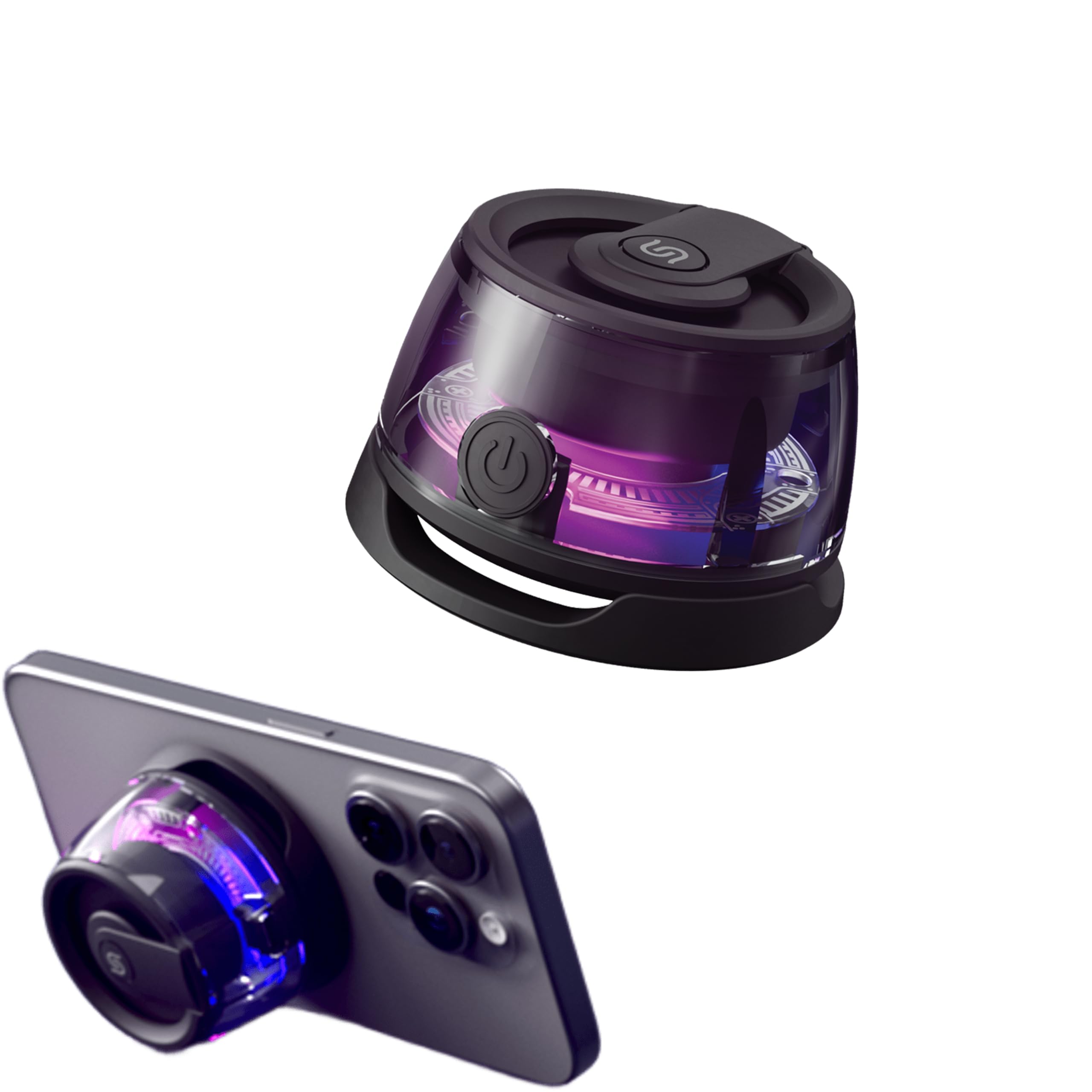 اسپیکر مغناطیسی Porodo Soundtec Charme با نور LED RGB، قدرت 3 وات، بلوتوث 5.1، دارای برد انتقال 10 متر، زمان پخش 5 ساعته، باطری 400mAh، پیوستگی مغناطیسی، رابط شارژ Type-C - رنگ مشکی