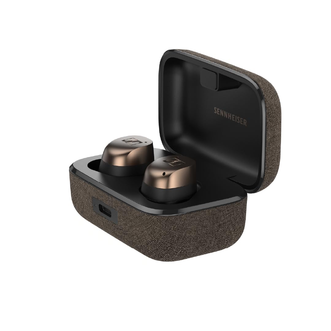 Sennheiser Momentum True Wireless 4 - هدفون هوشمند بلوتوث 5.4، صدای بسیار واضح، طراحی ارگونومیک، عمر باتری 30 ساعت، ANC تطبیقی - مس و مس سیاه