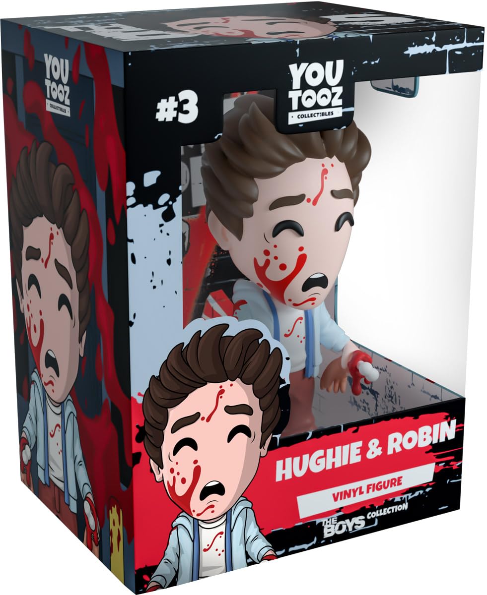 Youtooz Hughie و Robin 4.6 اینچ یک عروسک وینیلی، یک مجموعه رسمی مجوزدار از Hughie و Robin از سریال تلویزیونی و کتاب مصور The Boys ، توسط مجموعه Youtooz The Boys.