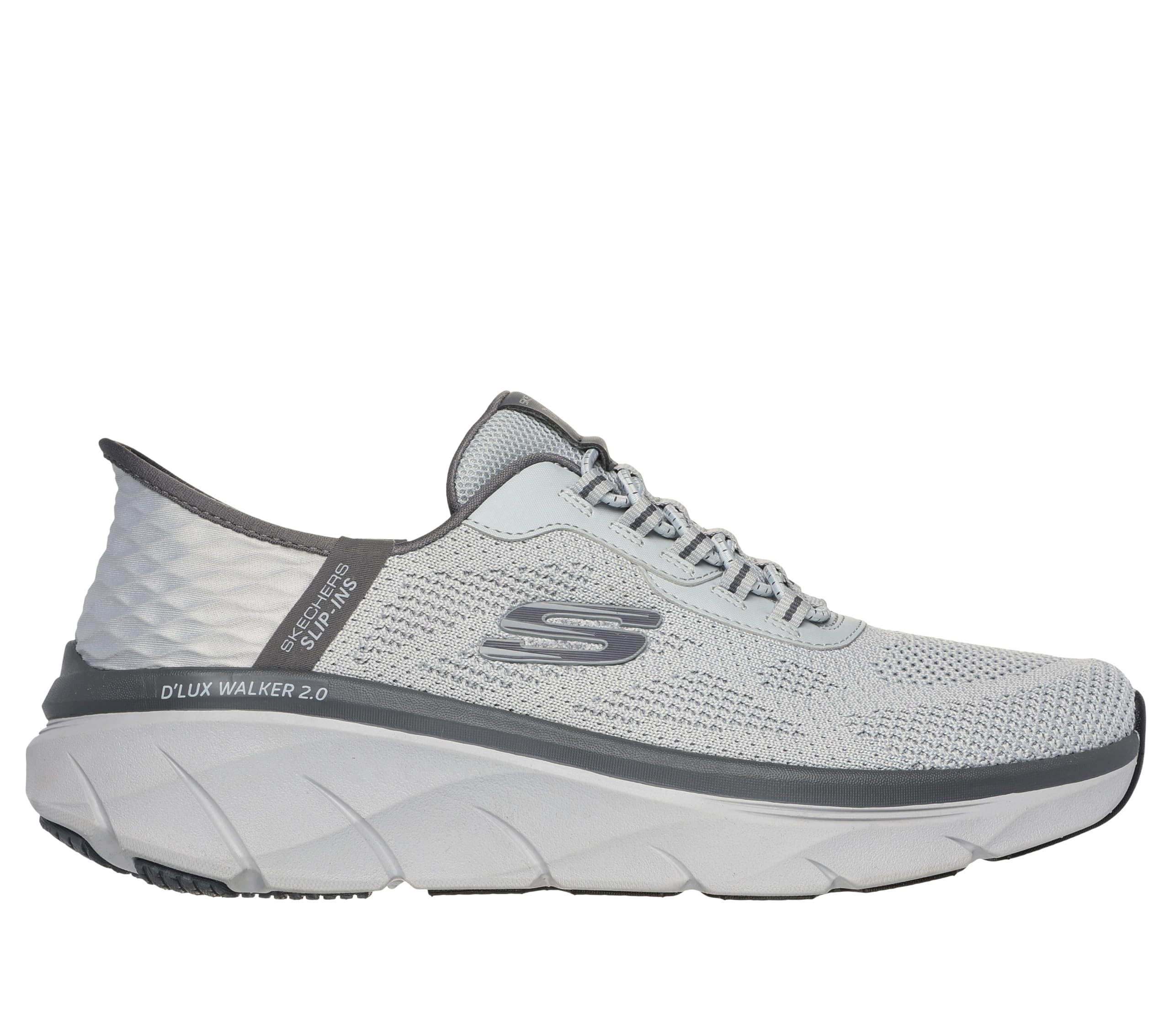 کفش مردانه Skechers D'LUX WALKER 2.0، سایز 42.5 (EU)، خاکستری/ذغالی