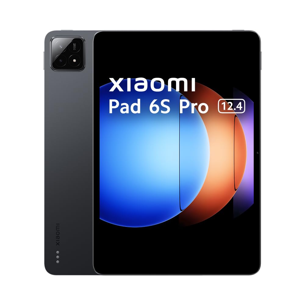 تبلت Xiaomi Pad 6S Pro 3K 12.4 اینچ 144Hz، 512GB/12GB RAM، Snapdragon 8 Gen 2 3.19GHz، 10,000 mAh 120W، مشکی (نسخه فرانسوی + 2 سال گارانتی)