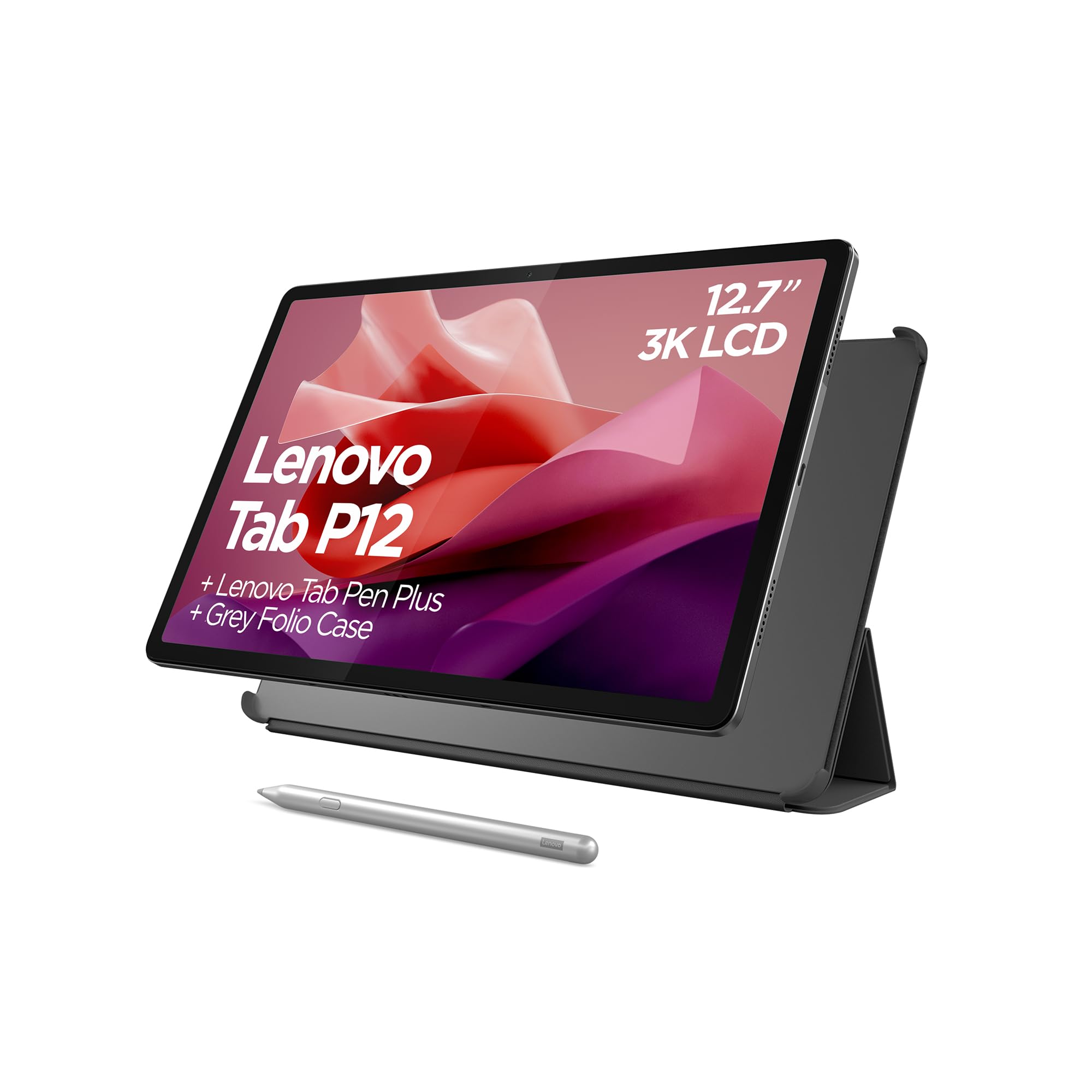 لنوو تب P12-2024 - تبلت لمسی گسترده - نمایشگر 12.7 اینچی 3K - دوربین 13 مگاپیکسل - حافظه 8 گیگابایتی - فضای ذخیره‌سازی 128 گیگابایت UFS - اندروید 13 - دالبی اتموس - چهار بلندگوی جی بی ال - قلم و جلد فولیو همراه