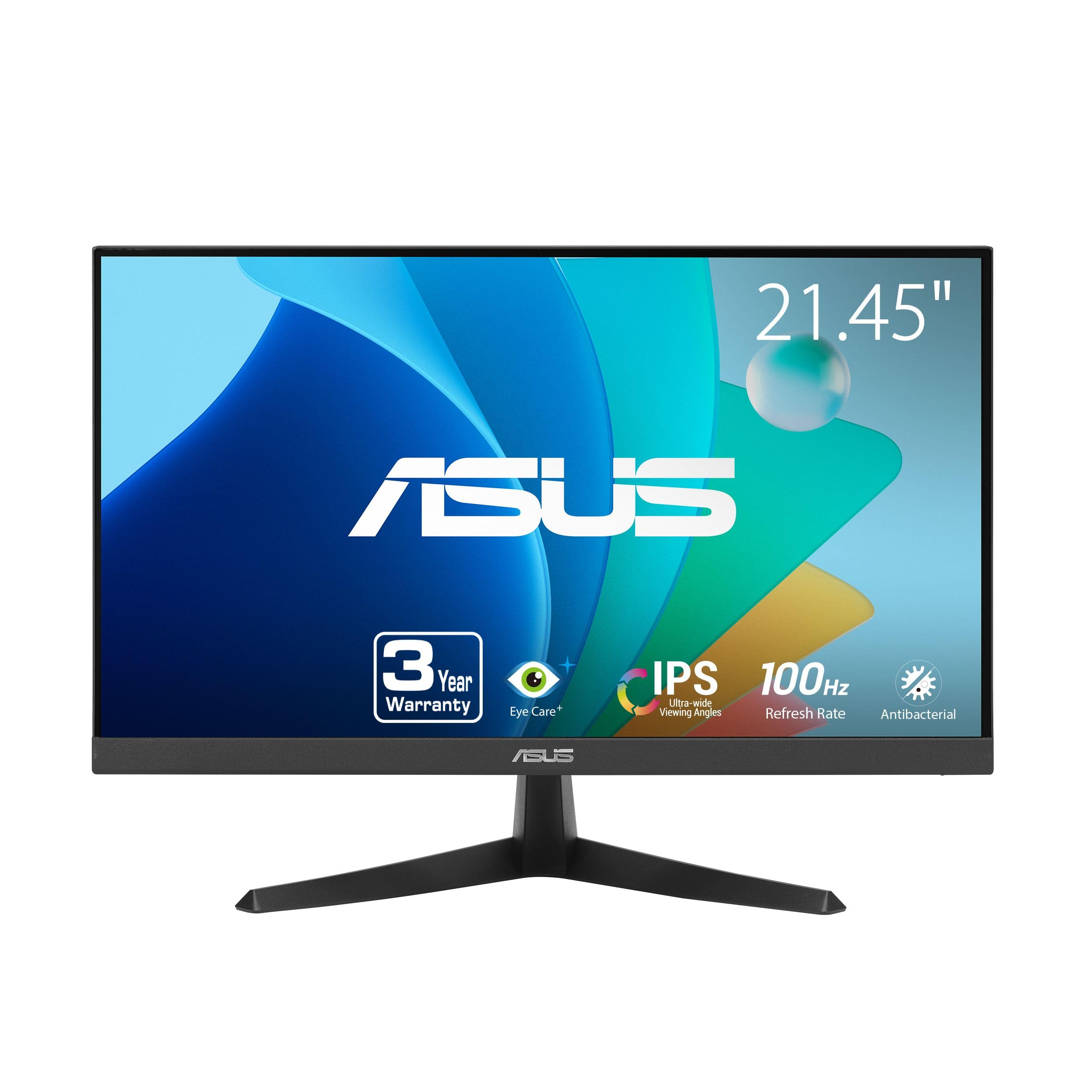 تاشو ۲۲ اینچ (۲۱.۴۵ اینچ قابل مشاهده) مانیتور مراقبت از چشم (VY229HF) - Full HD، IPS، 100Hz، 1ms، SmoothMotion، Adaptive Sync، تکنولوژی Eye Care Plus، فیلتر نور آبی، بدون چشمک آزاد، تیلت ۳ سال ضمانت ۲۲ "IPS 100Hz IPS مراقبت چشمان اضافی