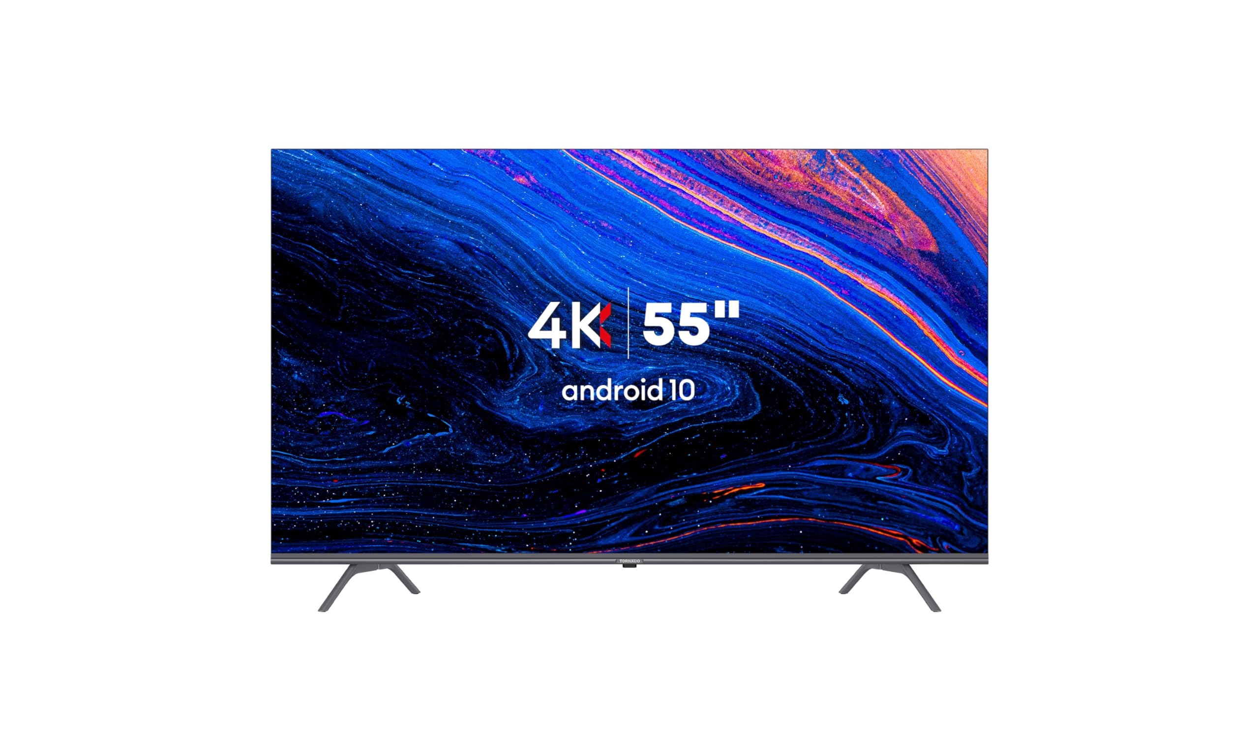تلویزیون هوشمند TORNADO 4K UHD 55 اینچ اندروید، رنگ مشکی، یوتیوب، نتفلیکس، تلویزیون بزرگ Ultra HD با صفحه نمایش تمام اندازه، بدون فریم 55UA1410E