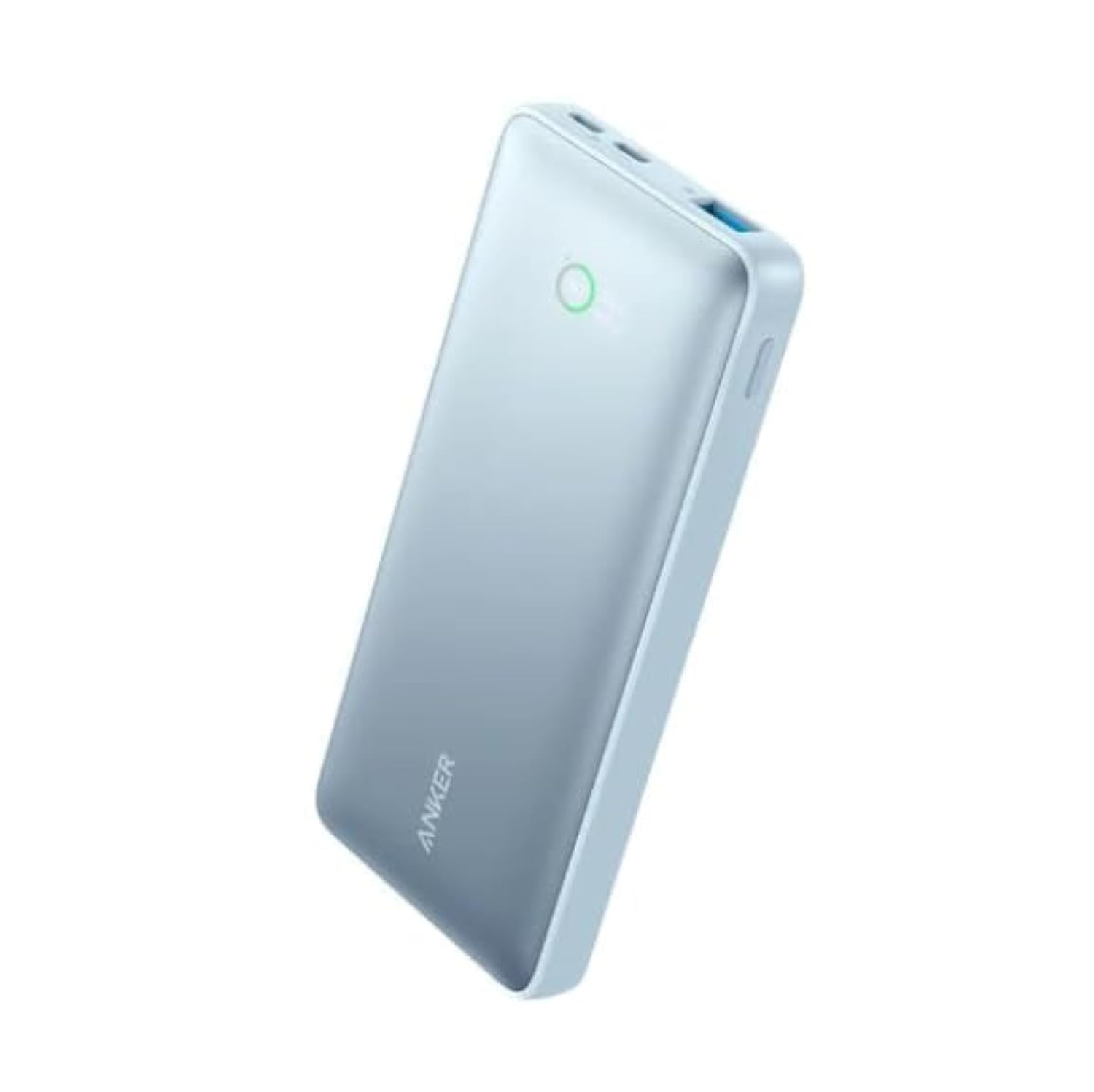 پاور بانک Anker 533 با ظرفیت 10000 میلی‌آمپر ساعت - A1249 (PowerCore 25W) با 3 پورت، 2 پورت USB-C، و 1 پورت USB-A باتری شارژر قابل حمل برای سری آیفون، آیپد، سامسونگ، اندروید و دیگر دستگاه‌ها (آبی)