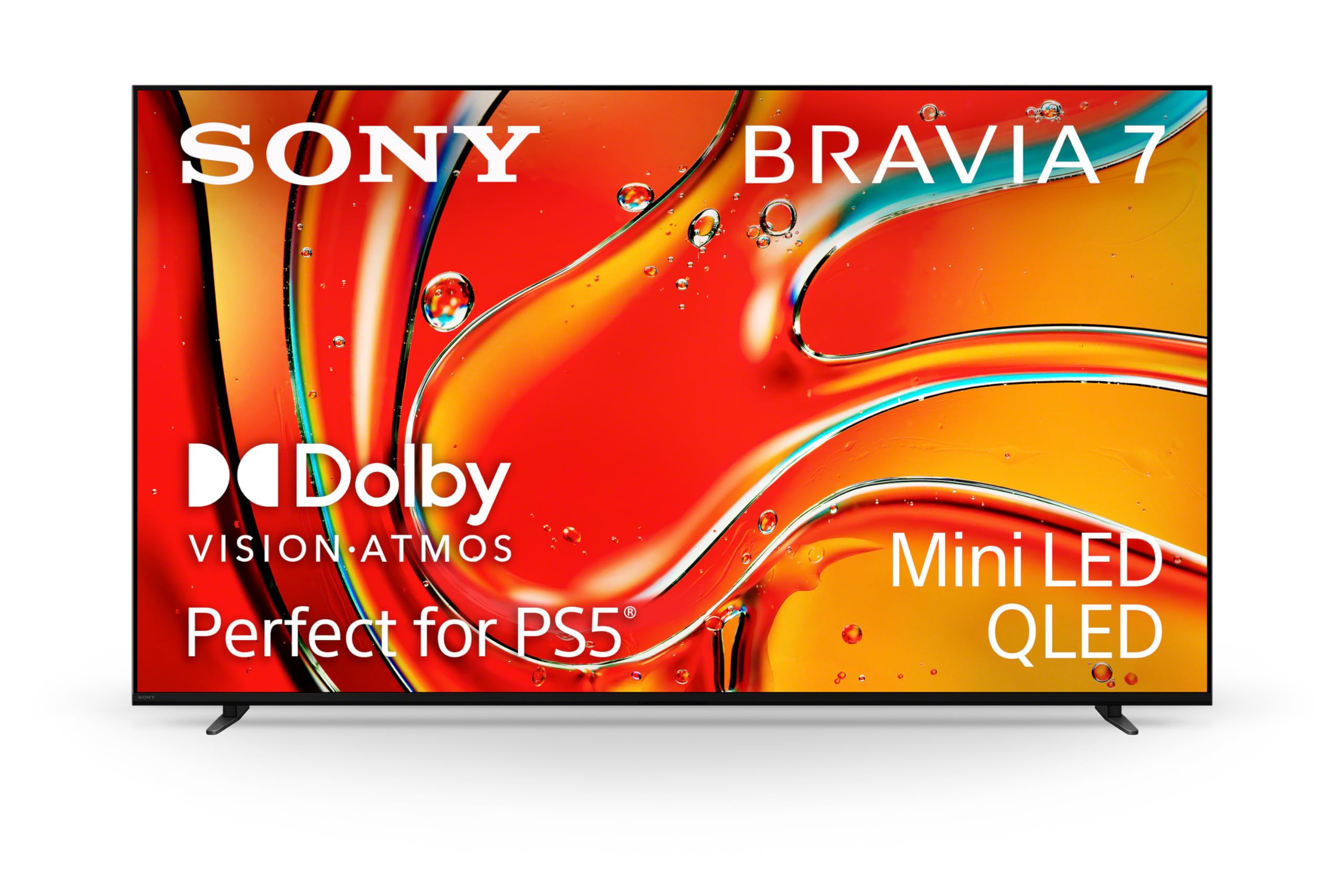 تلویزیون هوشمند 4K HDR سونی BRAVIA 7 باترد 65 اینچ، با فناوری Mini LED XR QLED، کاملاً تعادل یافته برای تماشای فیلم، بازی‌های PS5 و ورزش، با سیستم عامل Google TV، مدل 65 اینچ موجود در امارات متحده عربی سال 2024، تنها تلویزیون به ابعاد 65 اینچ است.