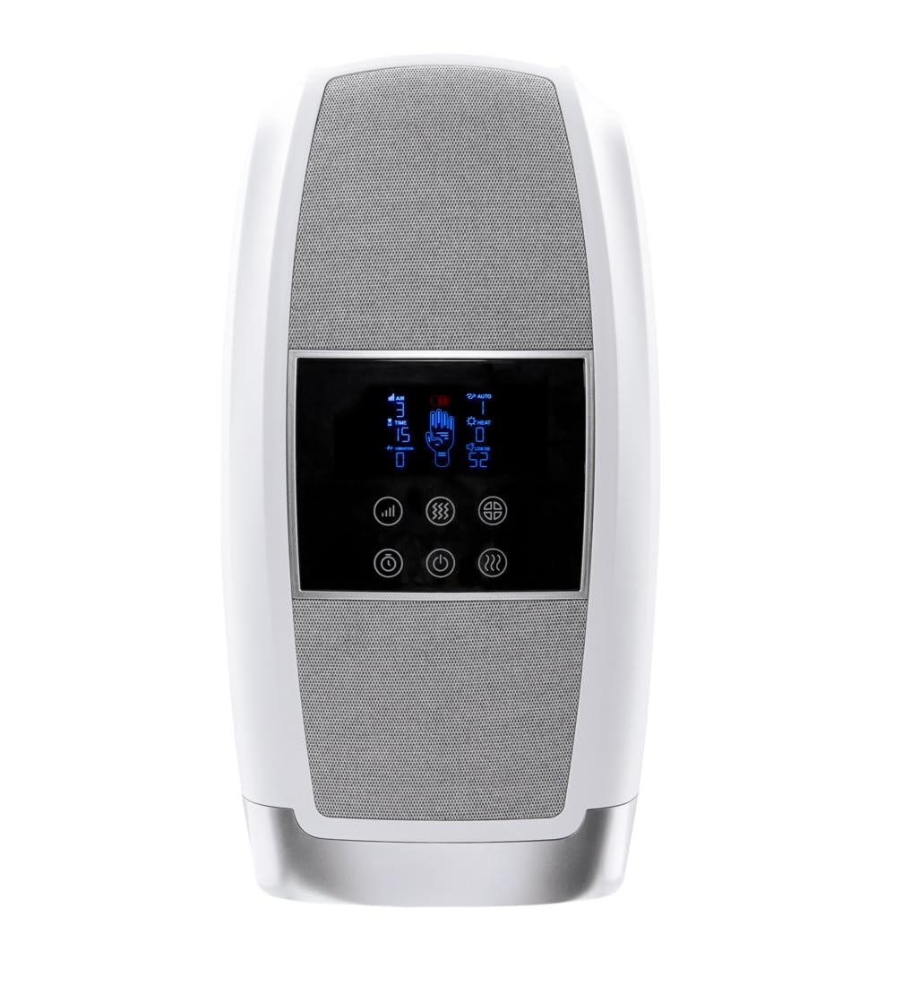 ماساژ دست و انگشت‌های داغ Porodo Accupressure با 6 سطح شدت، باتری 2500 میلی‌آمپر ساعت زمان کارکرد ۲ ساعته، دستگاه ماساژر دست بی‌سیم قابل حمل برای تسکین خستگی و درد مچ دست - خاکستری