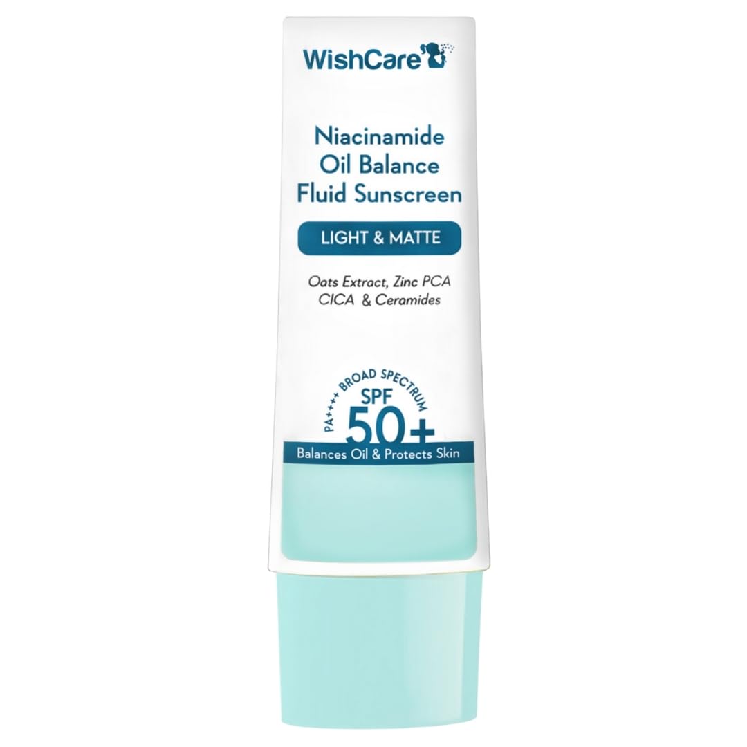 ضایعات گیاه WishCare 5٪ متعادل کننده روغن نیاسینامید با حفاظت ضدآفتاب SPF 50 PA++++ - ضدآفتاب سبک و مات برای پوست چرب با حفاظت طیف گسترده و بدون ایجاد لایه سفید - 50 گرم