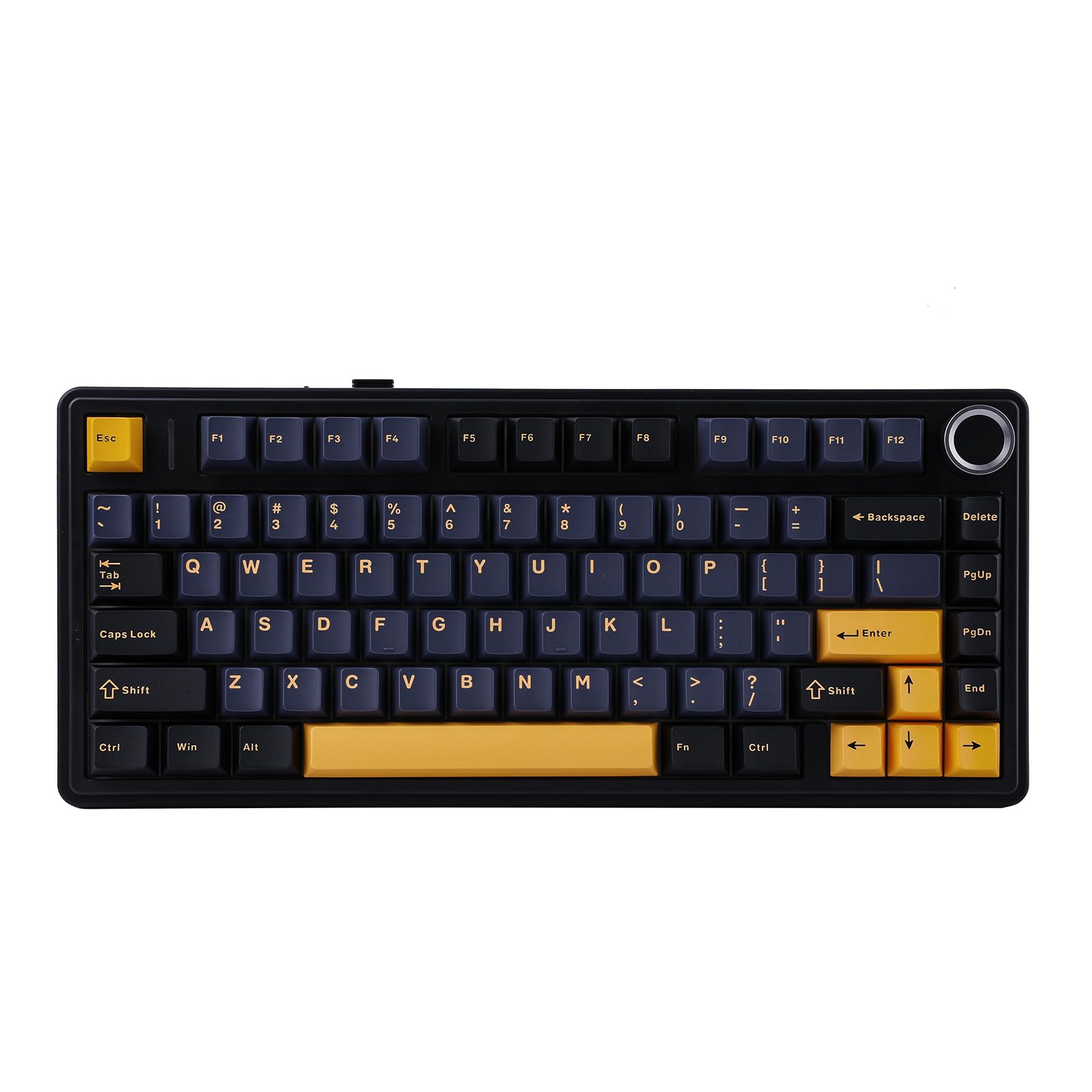 کیبورد مکانیکال گسکت EPOMAKER x AULA F75، یک کیبورد بازی بی‌سیم ۷۵ درصدی قابل تعویض با پنج لایه پدینگ و دستگیره، بلوتوث/2.4گیگاهرتز/USB-C، رنگ بلک، سوییچ آیس وین
