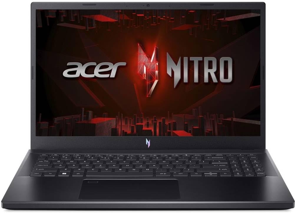 لپ تاپ بازی ACER Nitro V 15، صفحه نمایش 15.6 اینچی FHD IPS 144Hz، پردازنده Intel Core i7-13620H، رم 16 گیگابایت، دیسک سخت 512 گیگابایتی SSD، گرافیک NVidia GeForce RTX 4050 با حافظه 6 گیگابایت، صفحه کلید انگلیسی با نور پس زمینه، ویندوز 11، مشکی