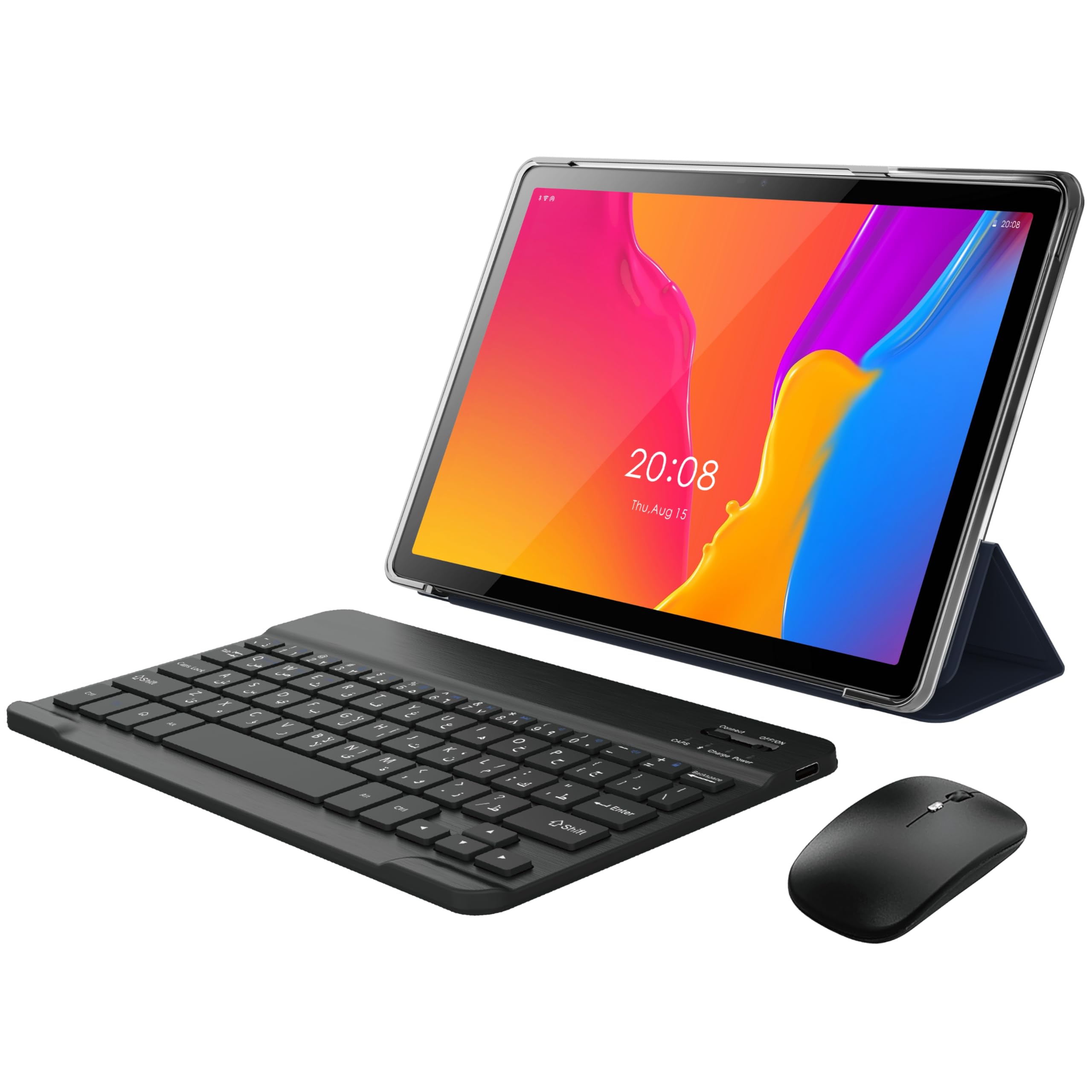 اوتیتو TAB 10 Pro/سیم کارت تک/شبکه 5G/حافظه 8گیگابایتی + حافظه داخلی 512 گیگابایتی/وای فای 5G/باتری 8000 میلی آمپر/دوربین جلو 8 مگاپیکسل + دوربین عقب 13 مگاپیکسل/پردازنده چهارهسته‌ای 2.0 گیگاهرتزی/اندروید 13/شامل صفحه کلید، موس، قلم لمسی، OTG، کاور چرخان (خاکستری)