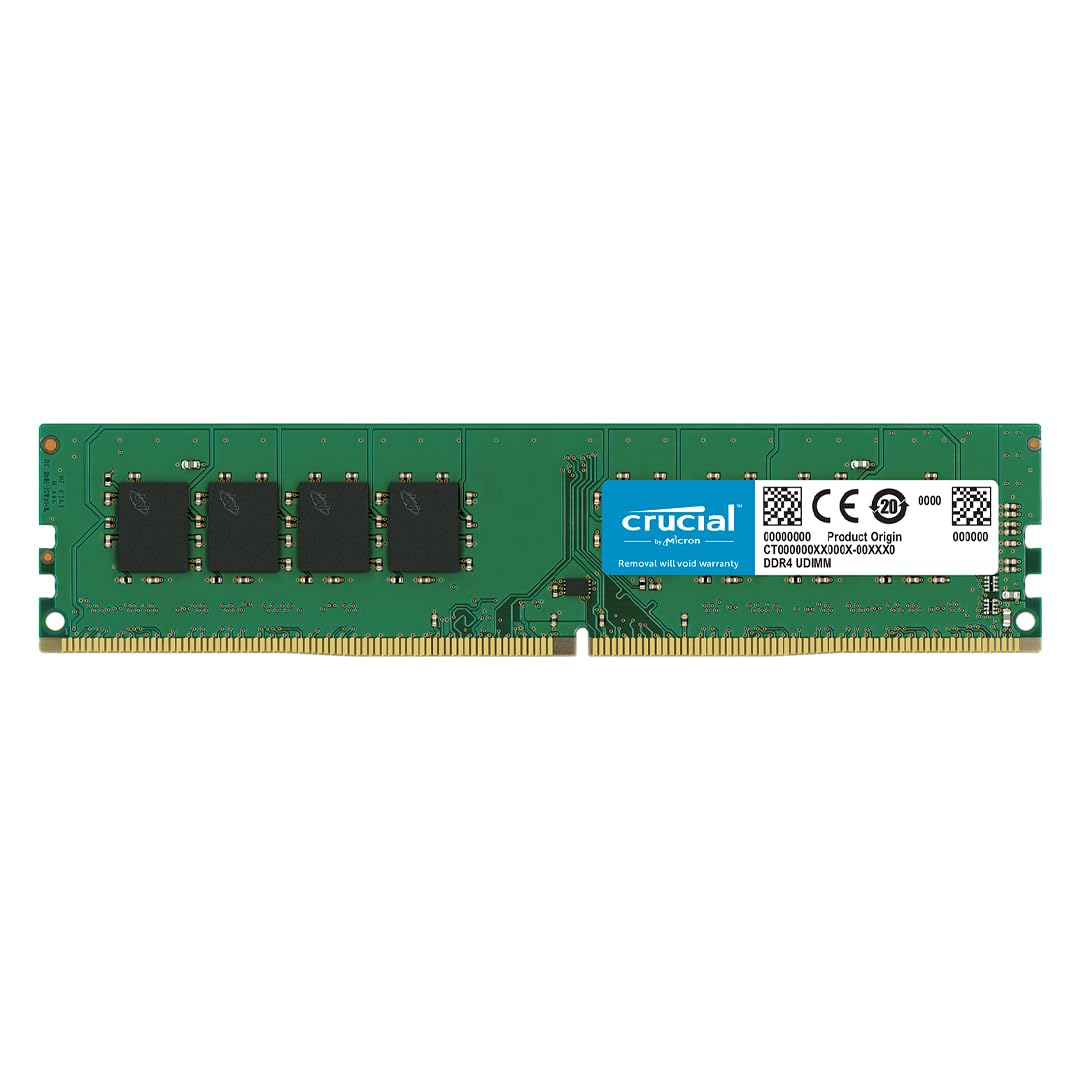 حافظه رم کامپیوتری Crucial Basics 8GB DDR4 با سرعت 3200MT/s و کلاس تاخیر CL22 و ابعاد 288 پین UDIMM با ولتاژ 1.2 ولت