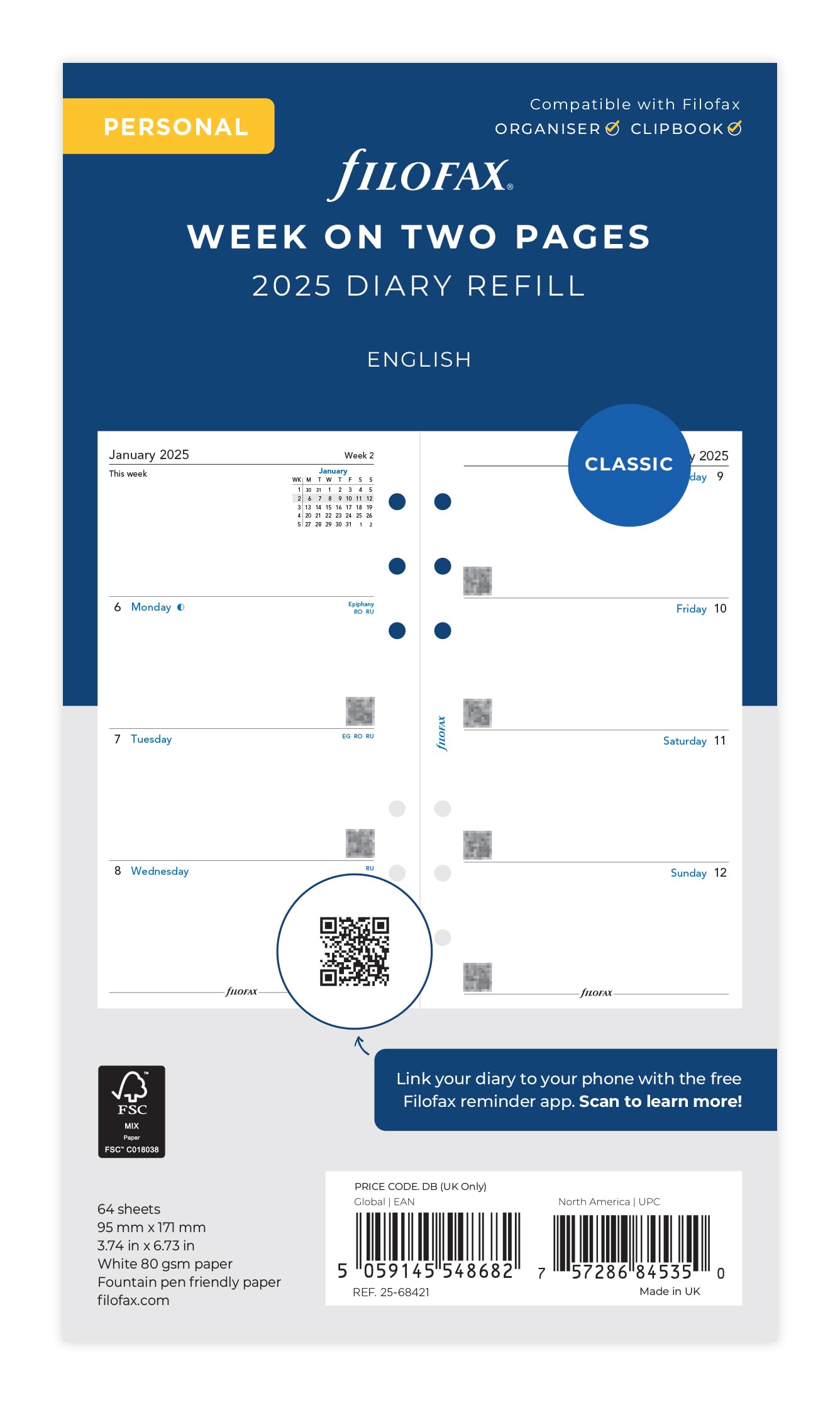 {
    "name": "Filofax Personal Week on two pages English Monday start 2025 Week on two pages - Monday White English",
    "value": "برنامه هفتگی شخصی فیلوفاکس بر روی دو صفحه به زبان انگلیسی با شروع از دوشنبه سال 2025-  هفته در دو صفحه - دوشنبه سفید به زبان انگلیسی"
}