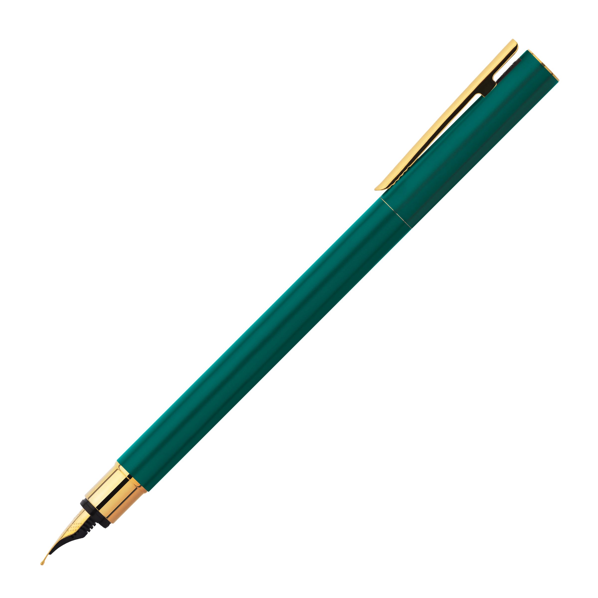 خودکار آبرنگ نئو از شرکت Faber-Castell، نوشتار نازک، رنگ جنگل بارانی، نوک میانه، عرض نوک M، سبز