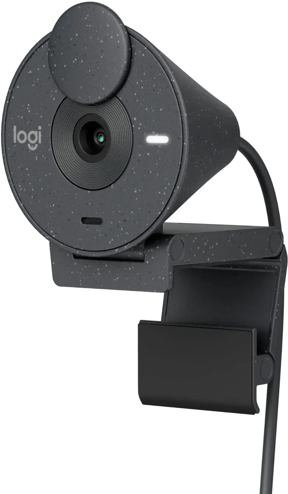 وب‌کم USB-C لوجیتک Brio 300 با روکوش حریم خصوصی، اصلاح خودکار نور - گرافیت (بازسازی شده)