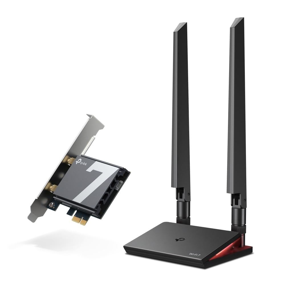 کارت WiFi TP-Link Archer TBE550E برای کامپیوتر، آداپتور Tri-Band BE9300 Wi-Fi 7 Bluetooth 5.4 PCIe، WPA3، LED وضعیت چندرنگ، تنها برای ویندوز 11 (64 بیتی)