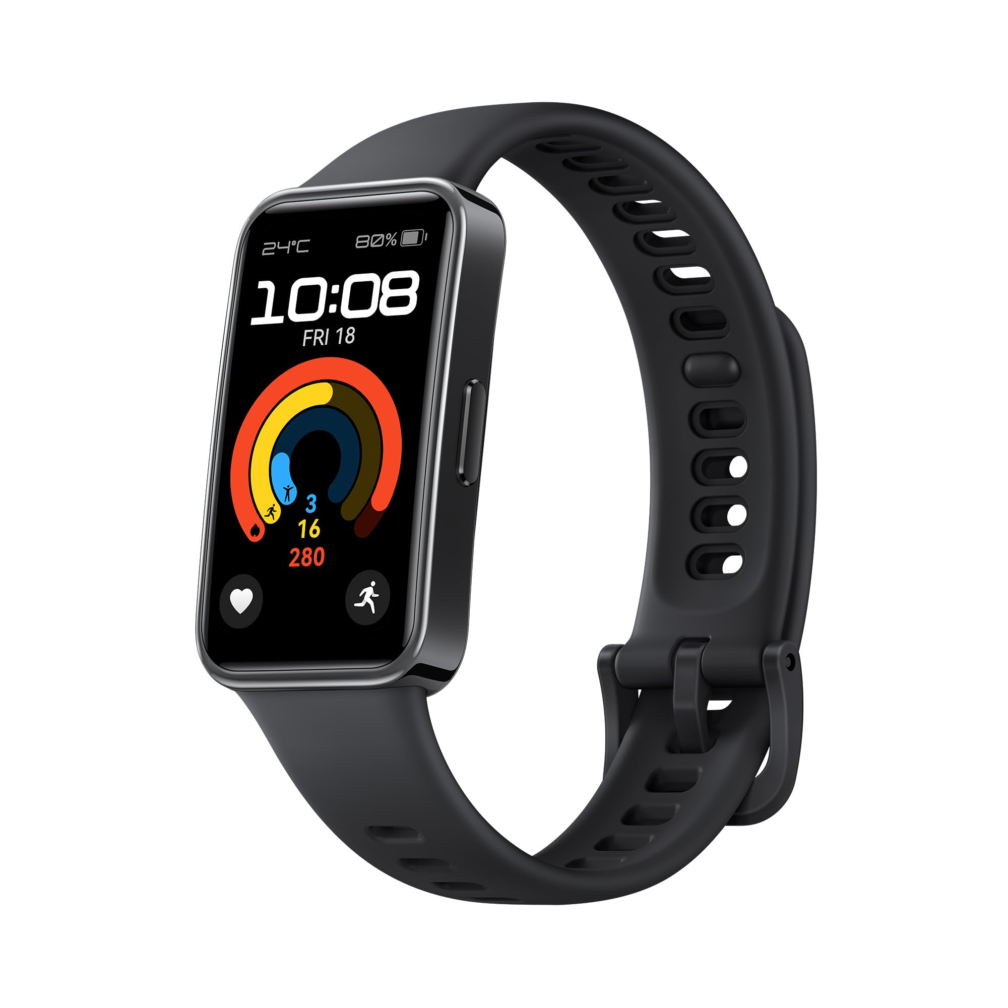 HUAWEI Band 9، پوشیدنی راحت طول روز، پیگیری خواب، شارژ سریع، باتری قوی، تنظیمات هوشمند روشنایی، 100 حالت تمرین مختلف، سازگار با iOS و Android، مشکی