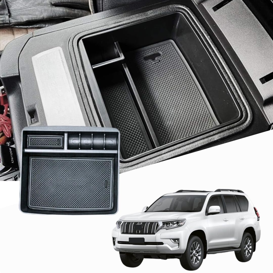 مرکز خودروسازی TRX برای تویوتا پرادو FJ150 2010-2019 | سینی نگهدارنده مرکزی کنسول دستگاه | سینی نگهدارنده جعبه ذخیره‌سازی مرکزی | لوازم جانبی تویوتا لندکروزر پرادو