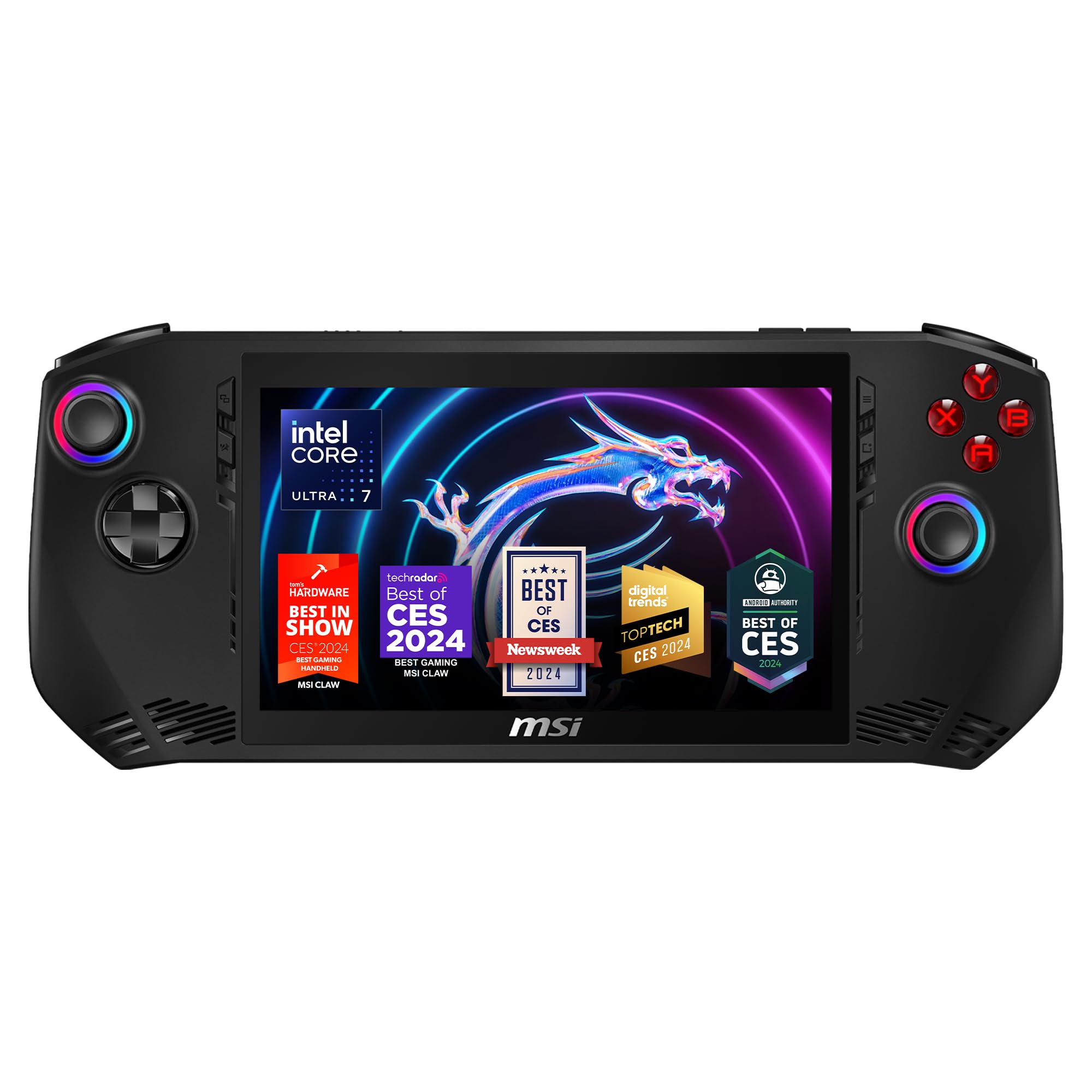 MSI Claw PC Gaming دستی: اینتل Ultra 7-155H، نمایشگر 7 اینچی FHD 120Hz، 16GB LPDDR5، 512GB NVMe SSD، خواننده کارت MicroSD، Thunderbolt 4، Win 11 Home: سیاه A1M-051US