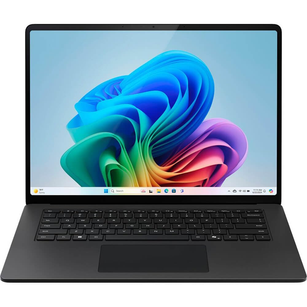 Microsoft Surface Laptop (2024)، Windows 11 Copilot+ PC، نمایشگر لمسی 13.8 اینچ، Snapdragon X Elite (12 هسته)، 32 گیگابایت RAM، حافظه داخلی 1 ترابایت SSD، مشکی (ارتقاء یافته)، Snapdragon X Elite (12 هسته)، 32 گیگابایت RAM، 1 ترابایت حافظه داخلی SSD، نمایشگر لمسی 13.8 اینچ مشکی