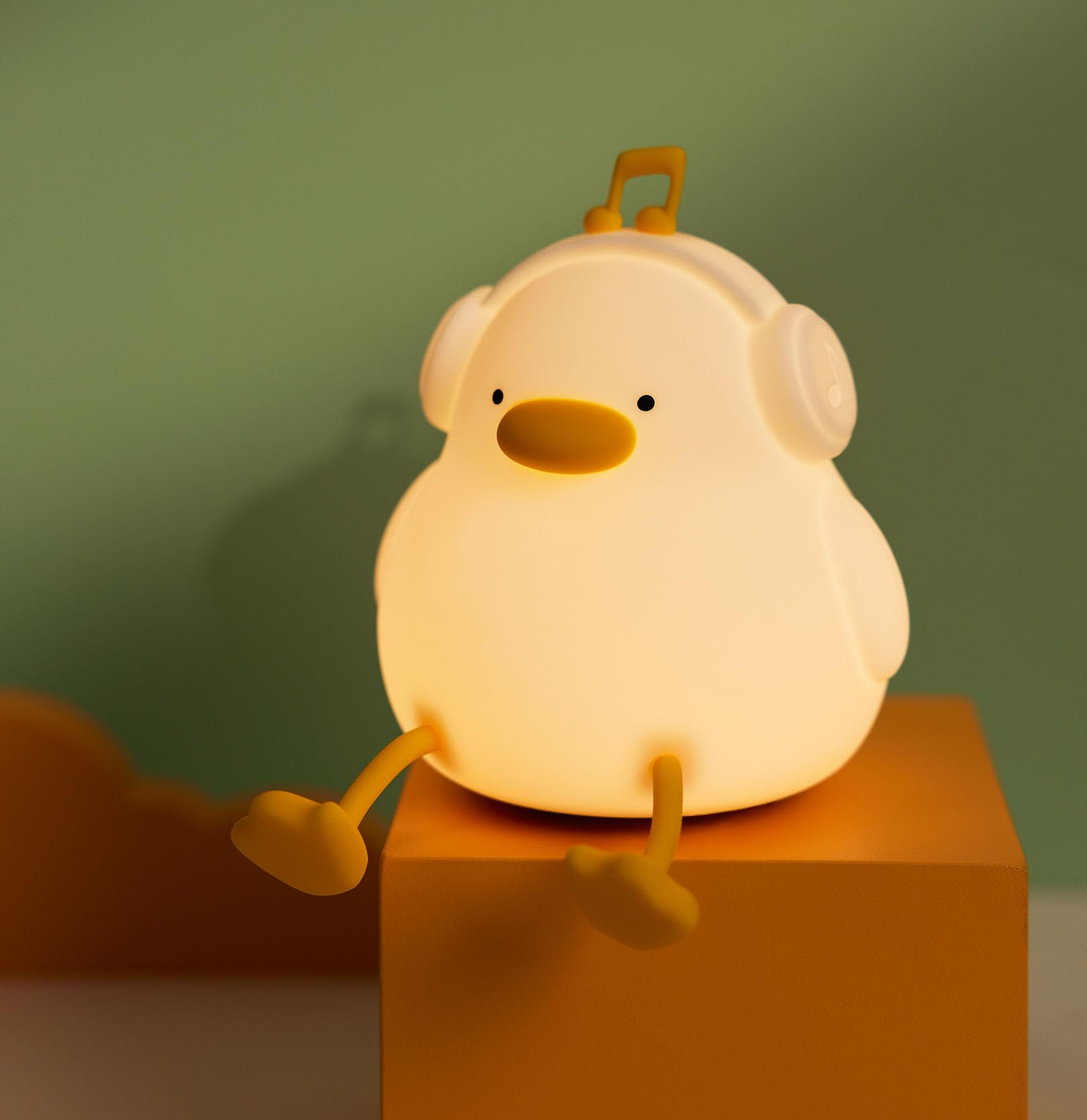 رویاپردازی از خروس بلوط ناز Squishy با نور شب Cute LED، لامپ نرم سیلیکونی قابل تنظیم در 3 سطح برای کودکان نوپا، لامپ شبنم برای مراقبت از بچه‌ها، هدایای جالب - سفید