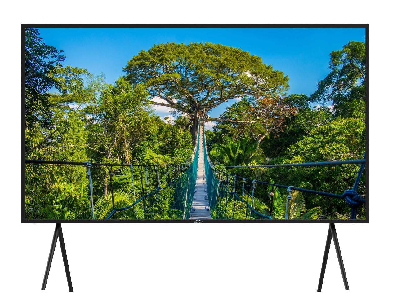 تلویزیون هوشمند 100 اینچی Generaltec با کیفیت تصویر 4K Ultra HD LED و سیستم عامل WebOS، 2 کنترل از راه دور، ریموت جادویی، طراحی صفحه سینمایی 4K Ultra HDR، صدای Dolby، کنترل صوتی هوشمند، امکاناتی مانند YouTube، Netflix، Shahid
