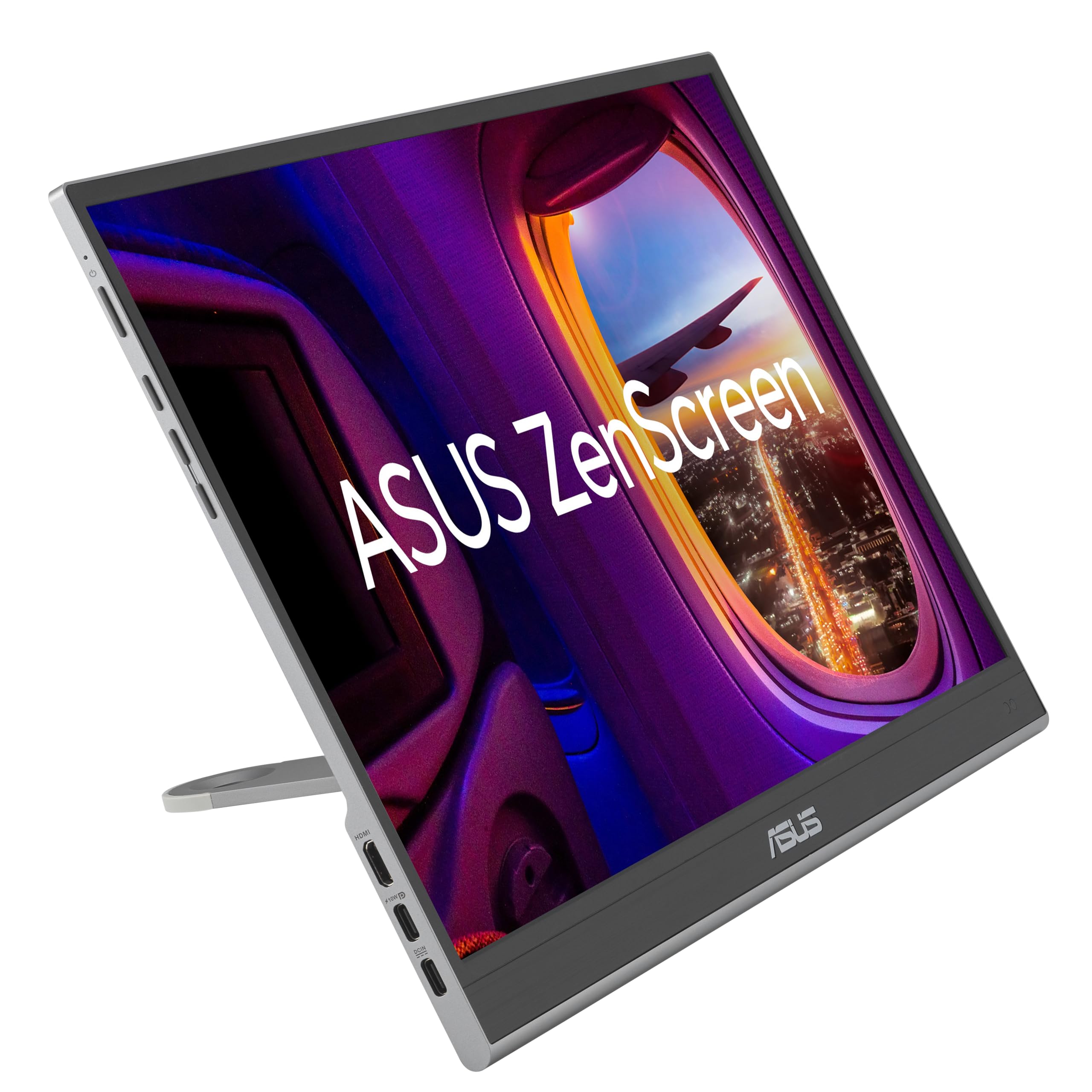 صفحه نمایش قابل حمل ASUS ZenScreen 16 اینچی OLED (MQ16AHE) - Full HD، 100٪ DCI-P3، 1 میلی‌ثانیه، HDR-10، Mini HDMI، مراقبت از چشم، سنسور فاصله، پایه 360 درجه، سازگار با لپ‌تاپ‌ها، تلفن‌های هوشمند، ضمانت 3 ساله 16 اینچی OLED USB-C پایه چرخان